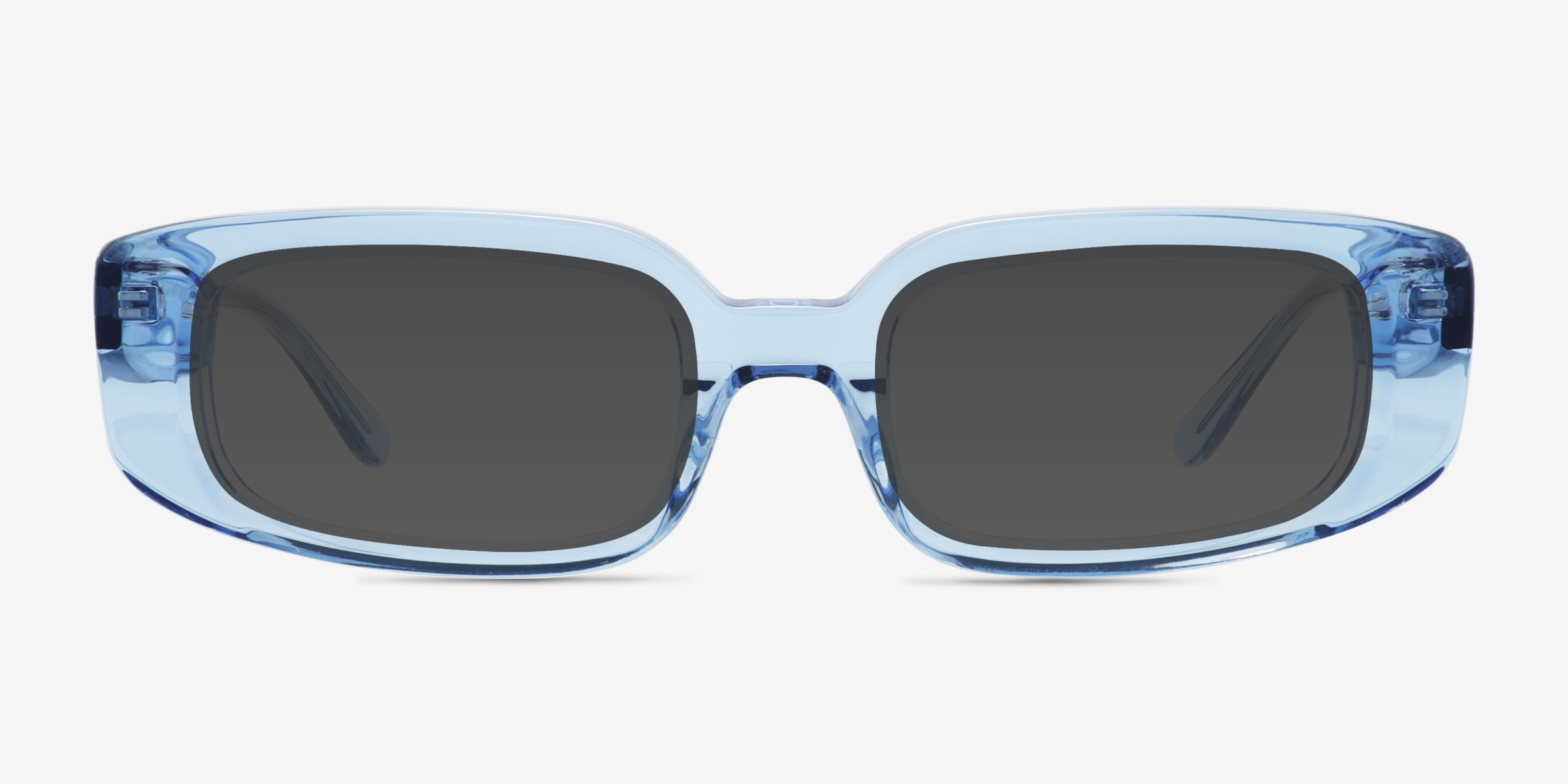 Hart Bleu AcétateSoleil de Lunette de vue d'EyeBuyDirect, Vue de Face