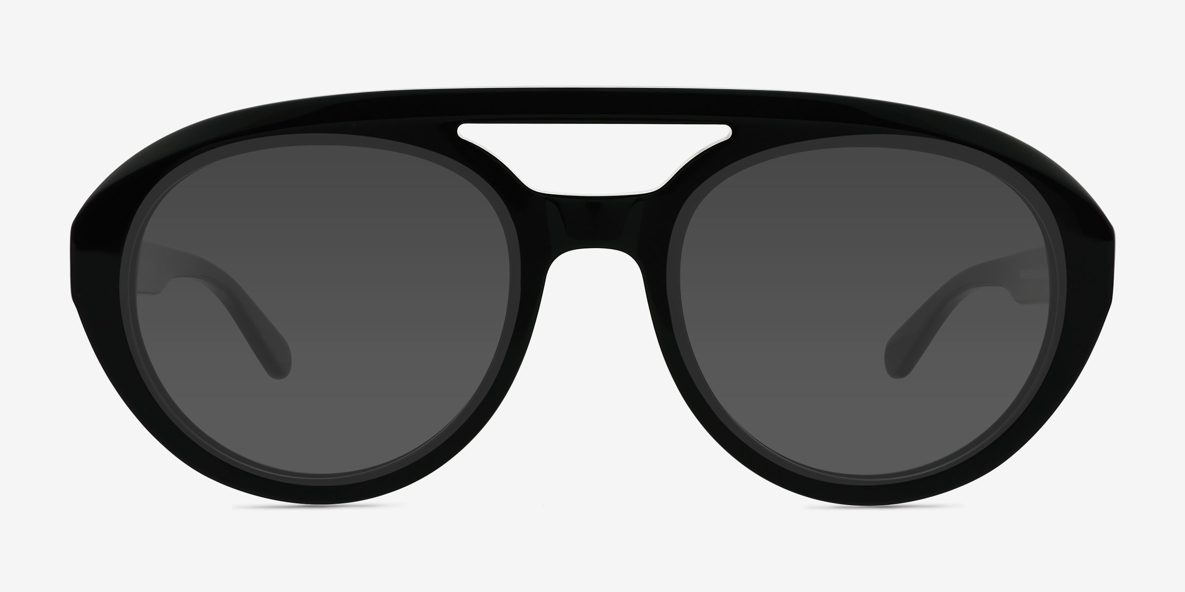 Elysian Noir Éco-responsableSoleil de Lunette de vue d'EyeBuyDirect, Vue de Face