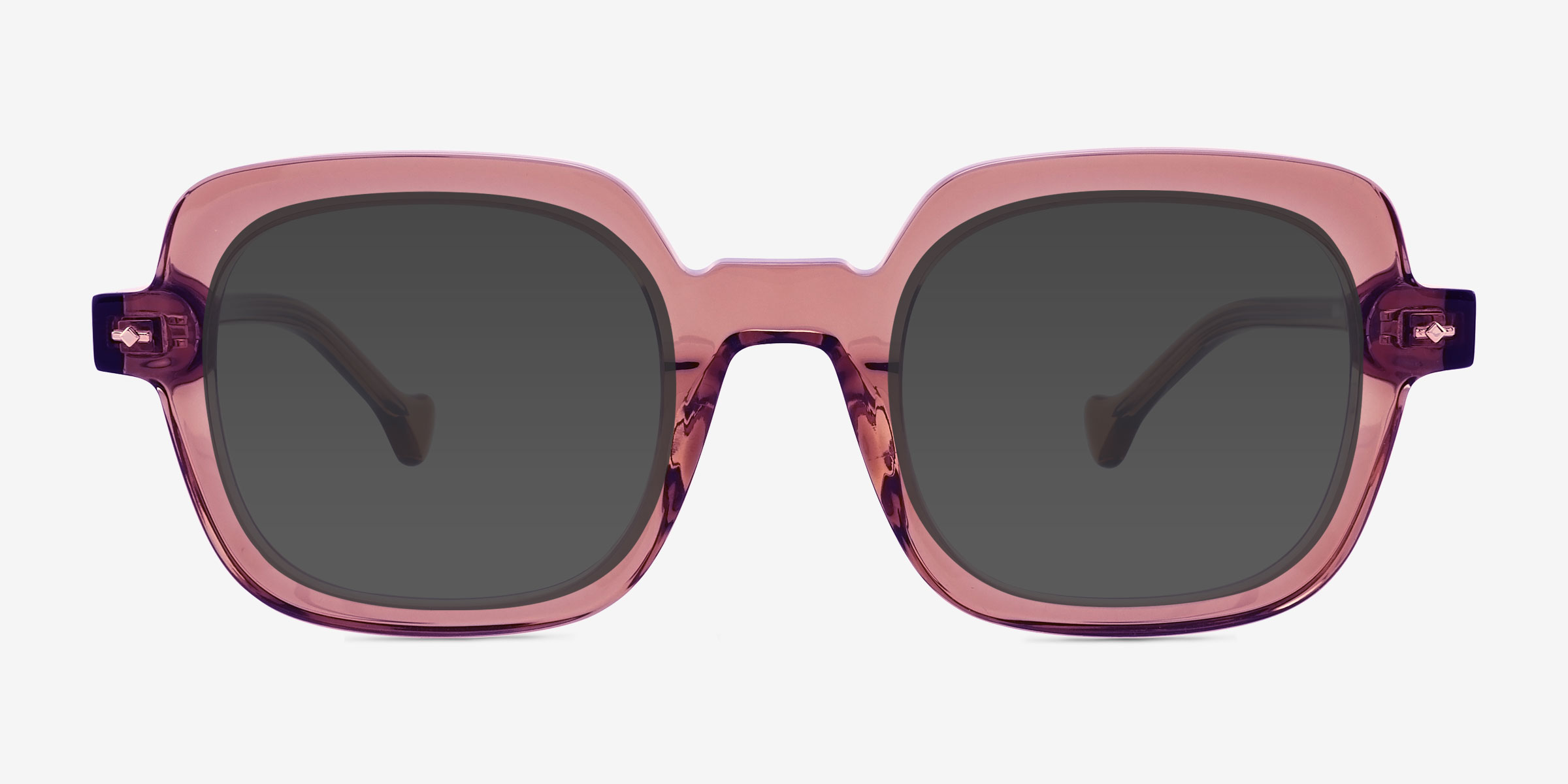 Pemberton Rose Éco-responsableSoleil de Lunette de vue d'EyeBuyDirect, Vue de Face