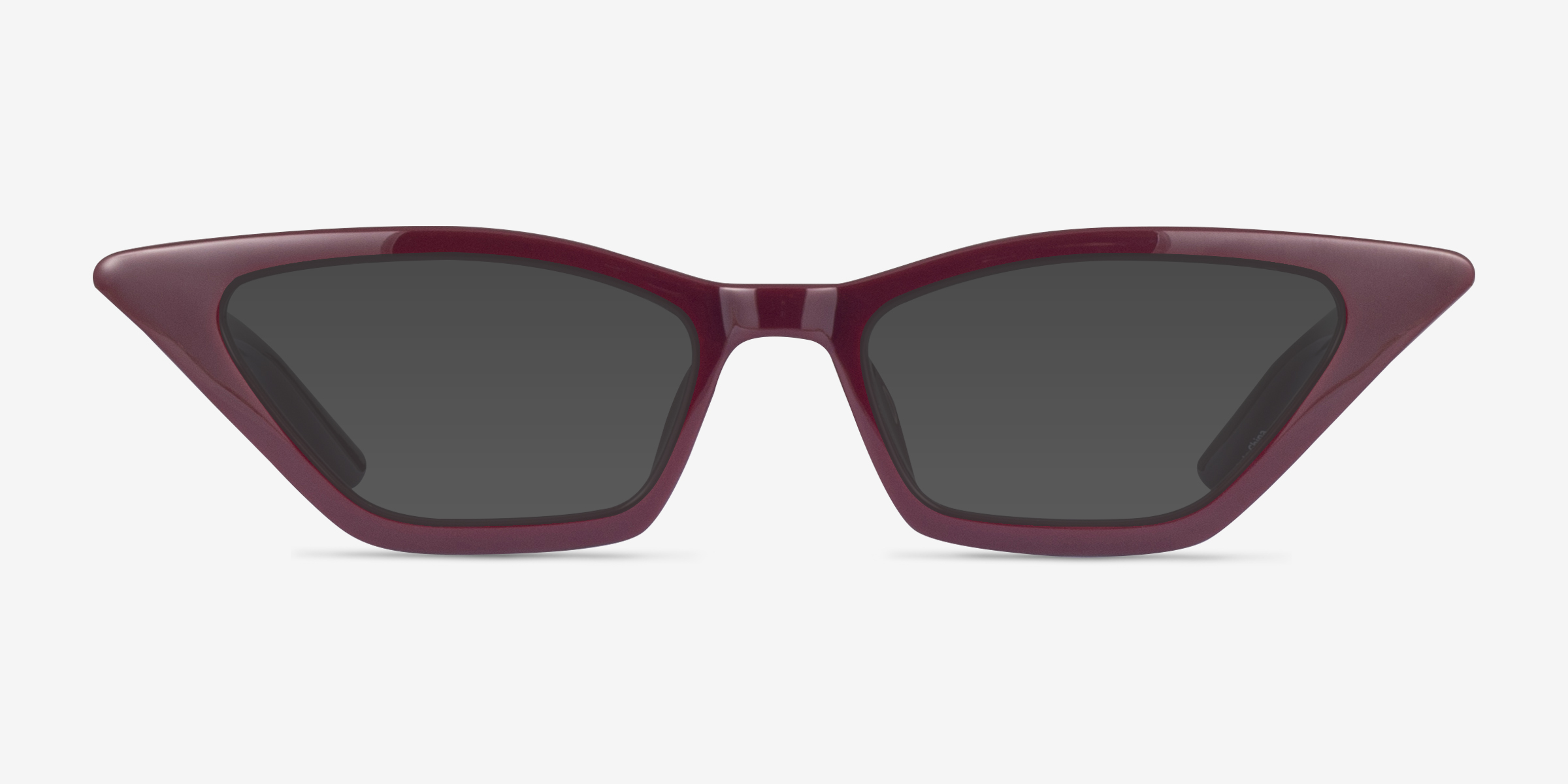 Inspira Burgundy PlastiqueSoleil de Lunette de vue d'EyeBuyDirect, Vue de Face