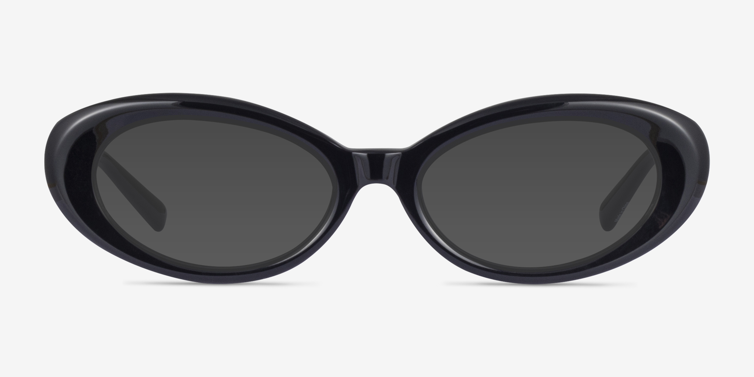 Zenith Noir AcétateSoleil de Lunette de vue d'EyeBuyDirect, Vue de Face