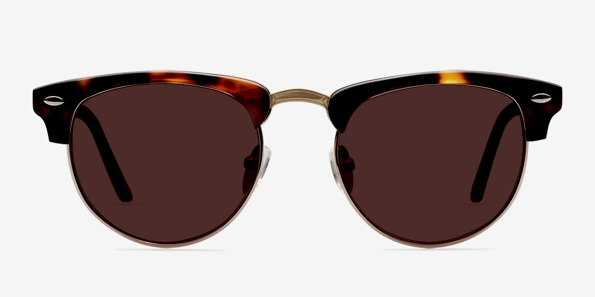 The Hamptons Golden Tortoise Acetate-metalSoleil de Lunette de vue d'EyeBuyDirect, Vue de Face
