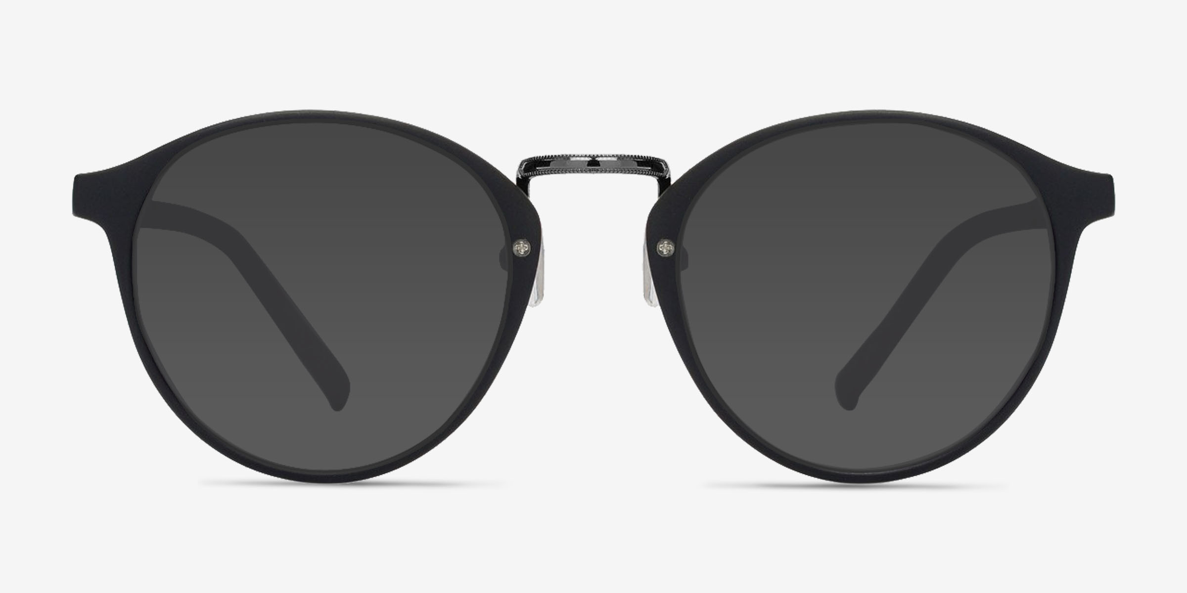 Millenium Matte Black PlastiqueSoleil de Lunette de vue d'EyeBuyDirect, Vue de Face