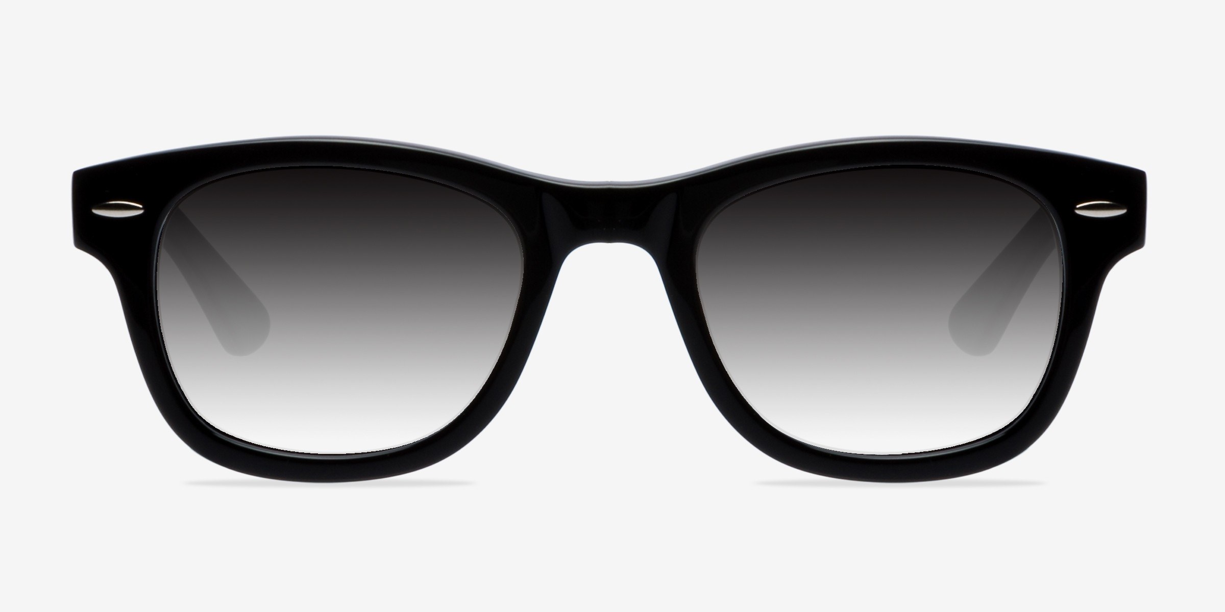 Hanoi Noir AcétateSoleil de Lunette de vue d'EyeBuyDirect, Vue de Face