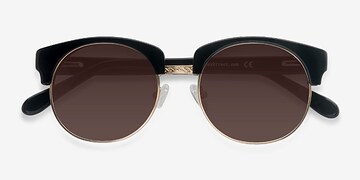  Black  Simone -  Vintage Metal Sunglasses