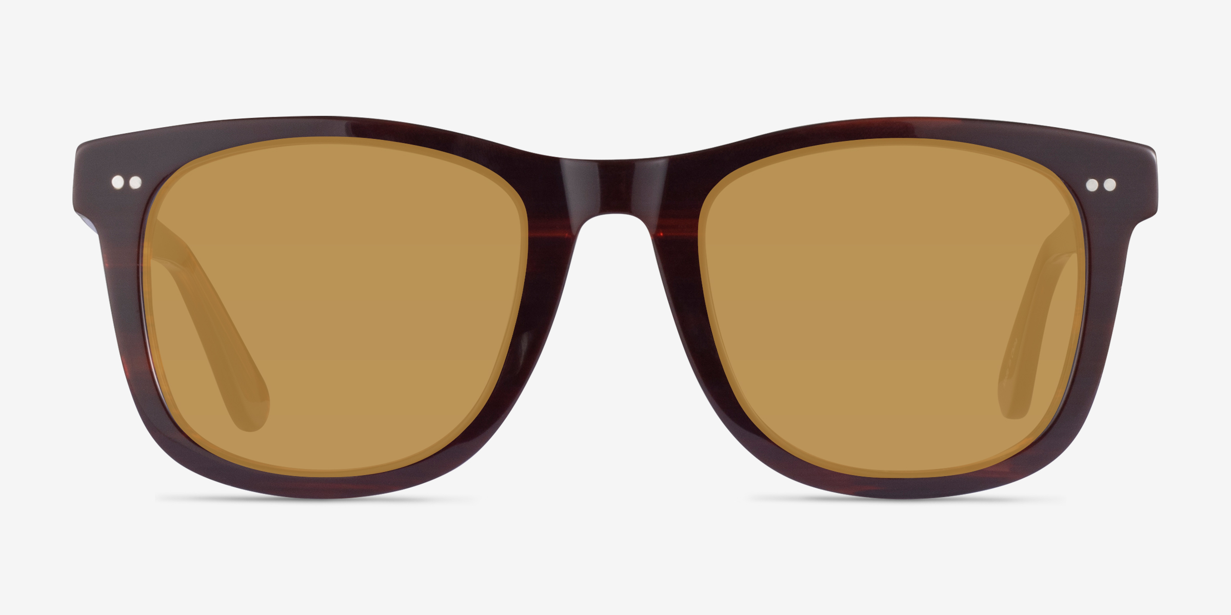 Nevada Brown Striped AcétateSoleil de Lunette de vue d'EyeBuyDirect, Vue de Face