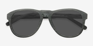 Green Phased -  Mixed Wood Sunglasses