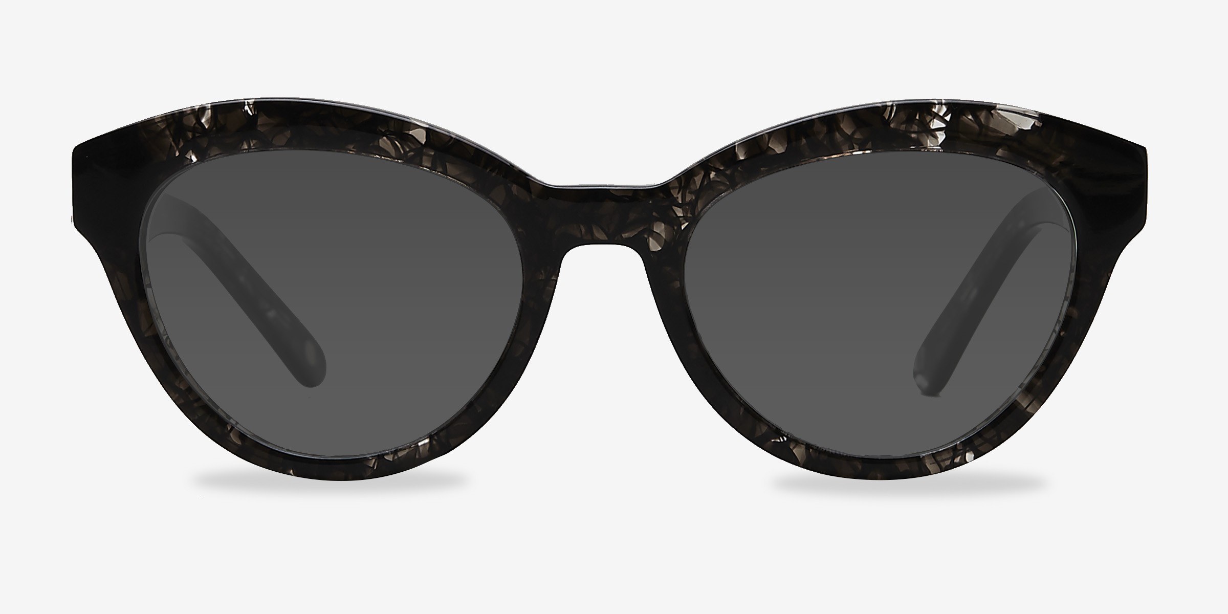 Velour Gris AcétateSoleil de Lunette de vue d'EyeBuyDirect, Vue de Face