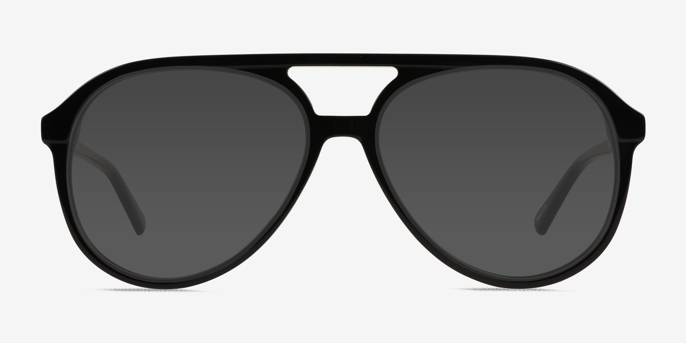 Jakarta Noir AcétateSoleil de Lunette de vue d'EyeBuyDirect, Vue de Face