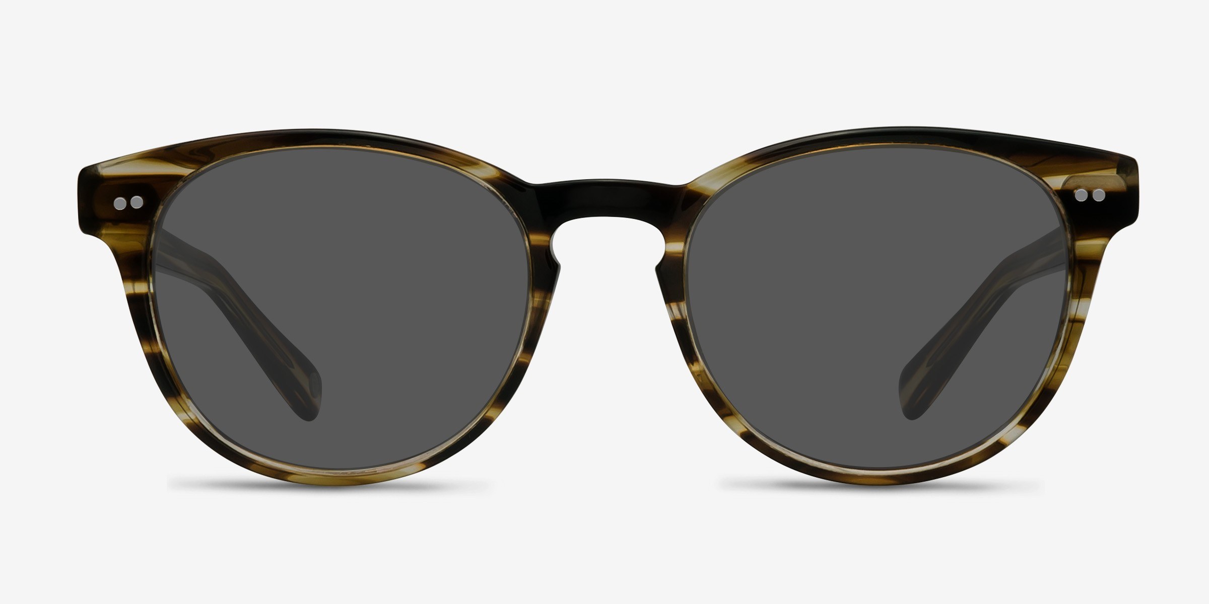 Till Dawn Brown Striped AcétateSoleil de Lunette de vue d'EyeBuyDirect, Vue de Face