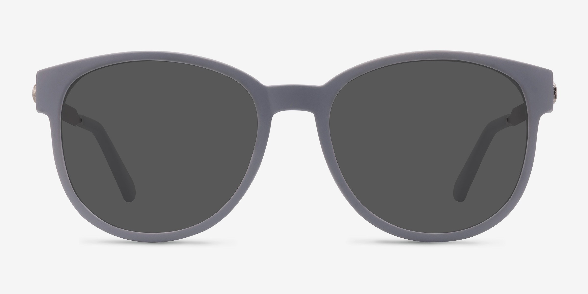 Terracotta Matte Gray Plastic-metalSoleil de Lunette de vue d'EyeBuyDirect, Vue de Face