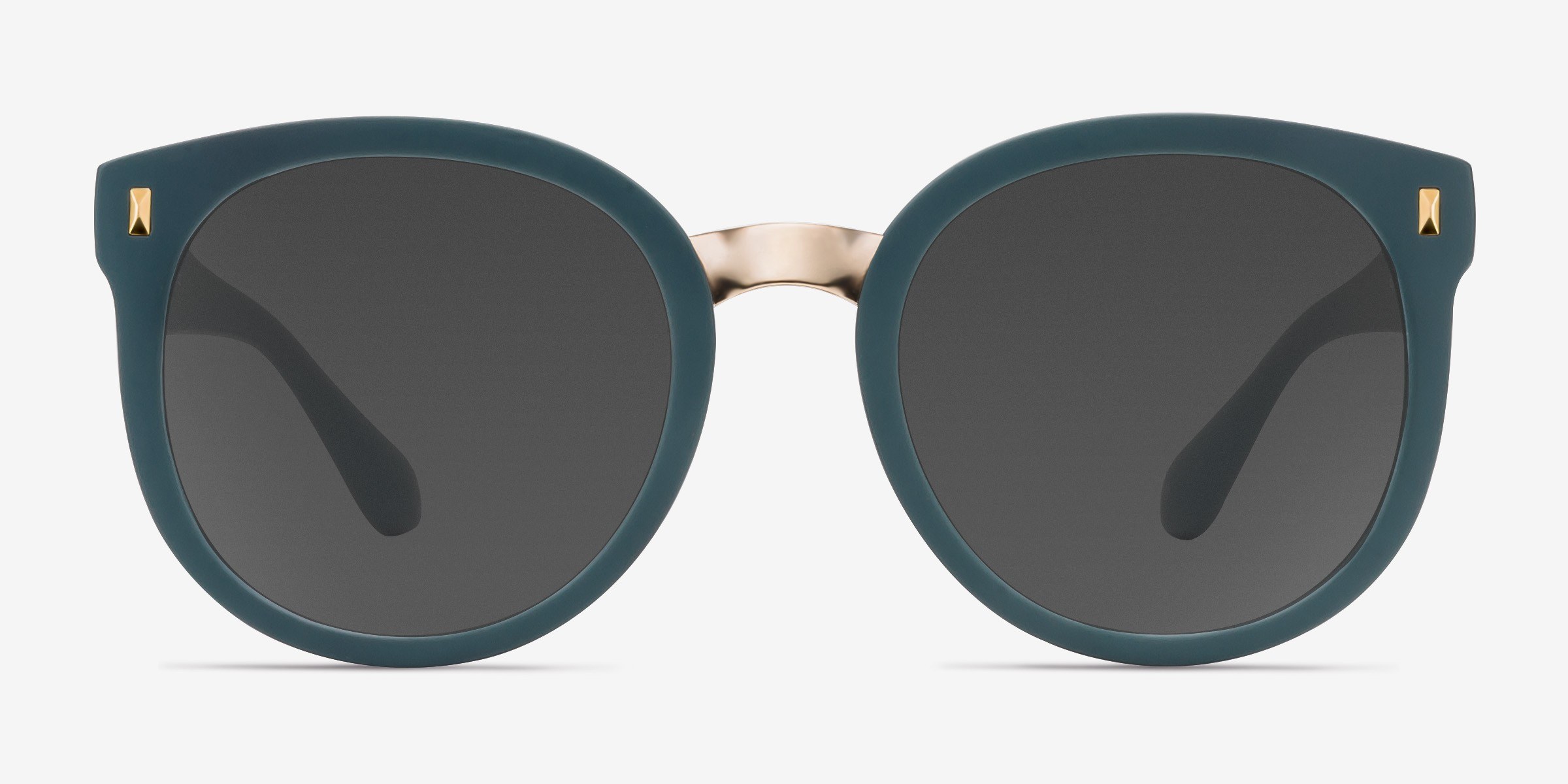 Vedette Vert Mat Plastic-metalSoleil de Lunette de vue d'EyeBuyDirect, Vue de Face