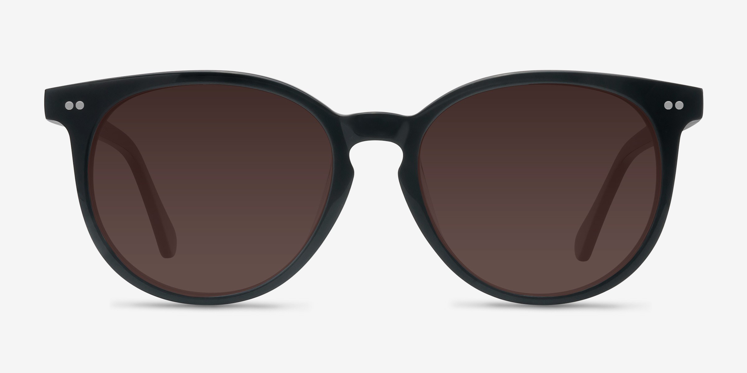 Meraki Noir AcétateSoleil de Lunette de vue d'EyeBuyDirect, Vue de Face