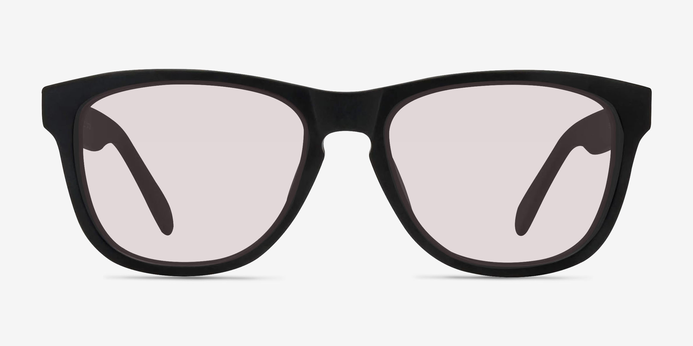 Malibu Matte Black AcétateSoleil de Lunette de vue d'EyeBuyDirect, Vue de Face