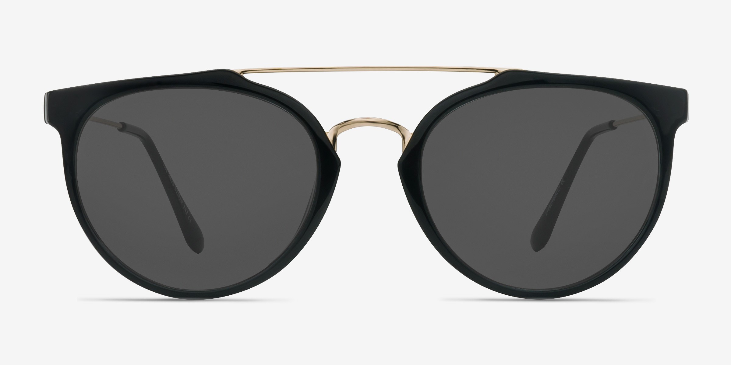 The Keys Golden Black PlastiqueSoleil de Lunette de vue d'EyeBuyDirect, Vue de Face