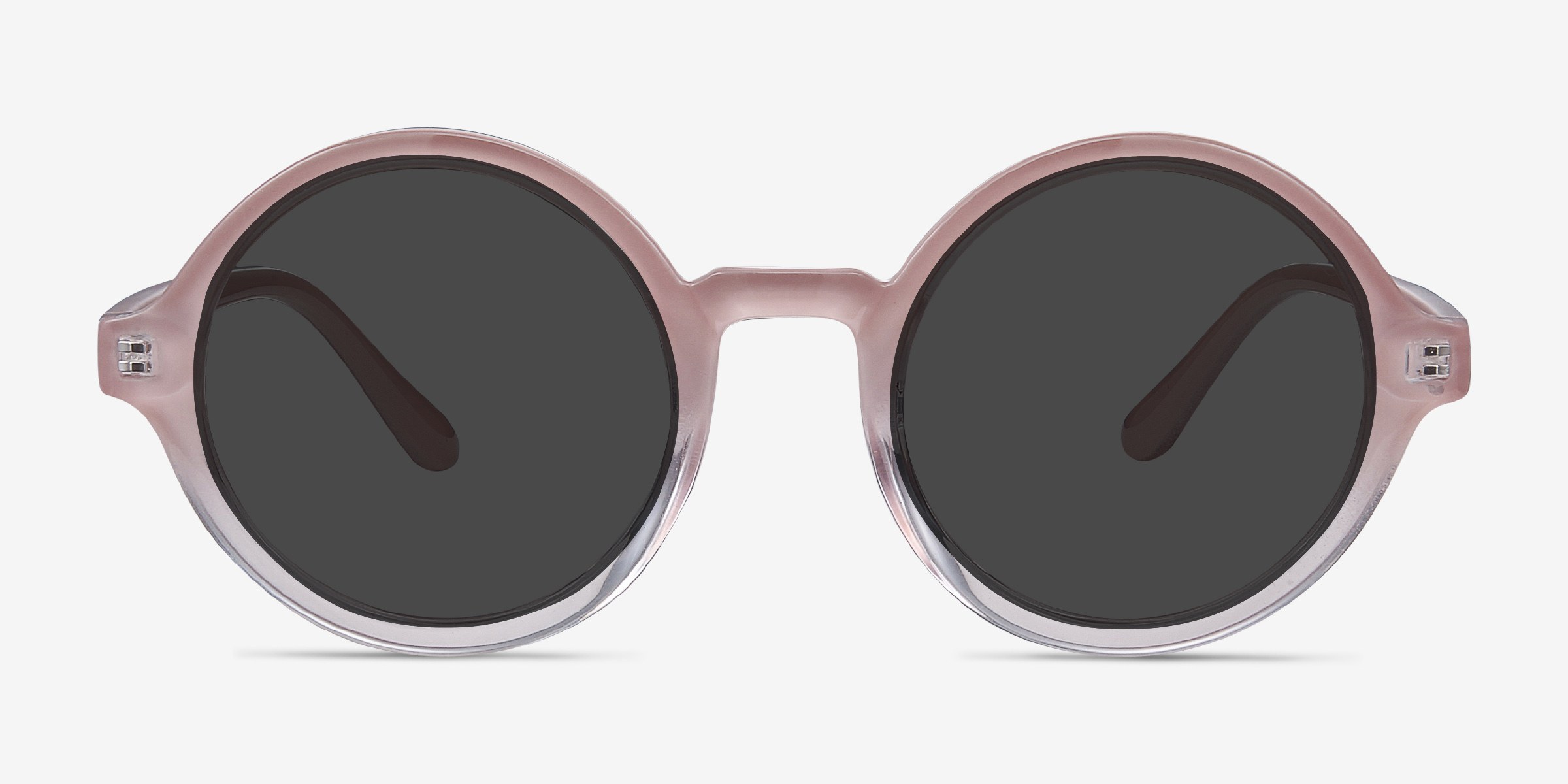 Solstice Pink Clear PlastiqueSoleil de Lunette de vue d'EyeBuyDirect, Vue de Face