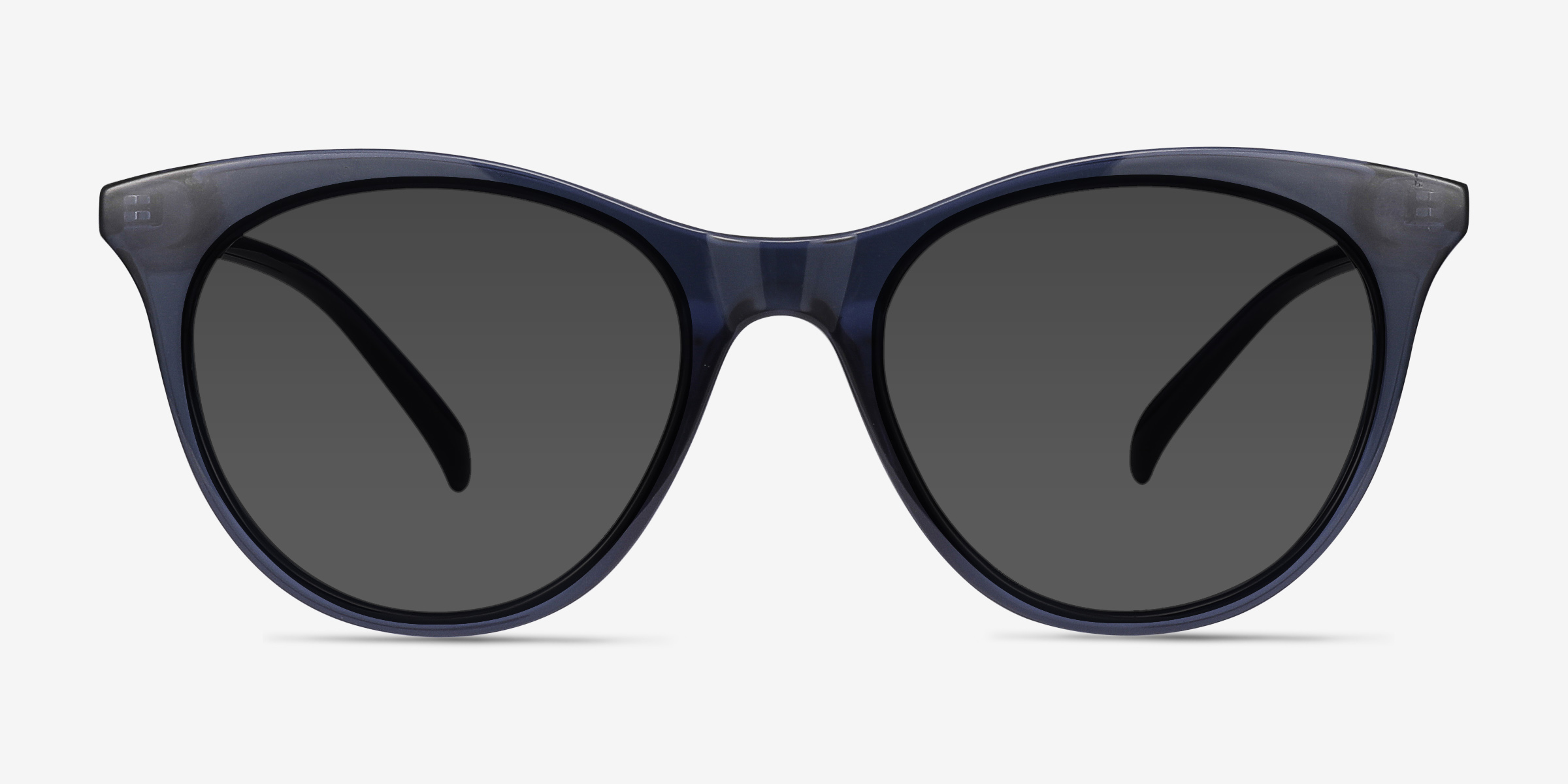 Cartel Clear Navy PlastiqueSoleil de Lunette de vue d'EyeBuyDirect, Vue de Face