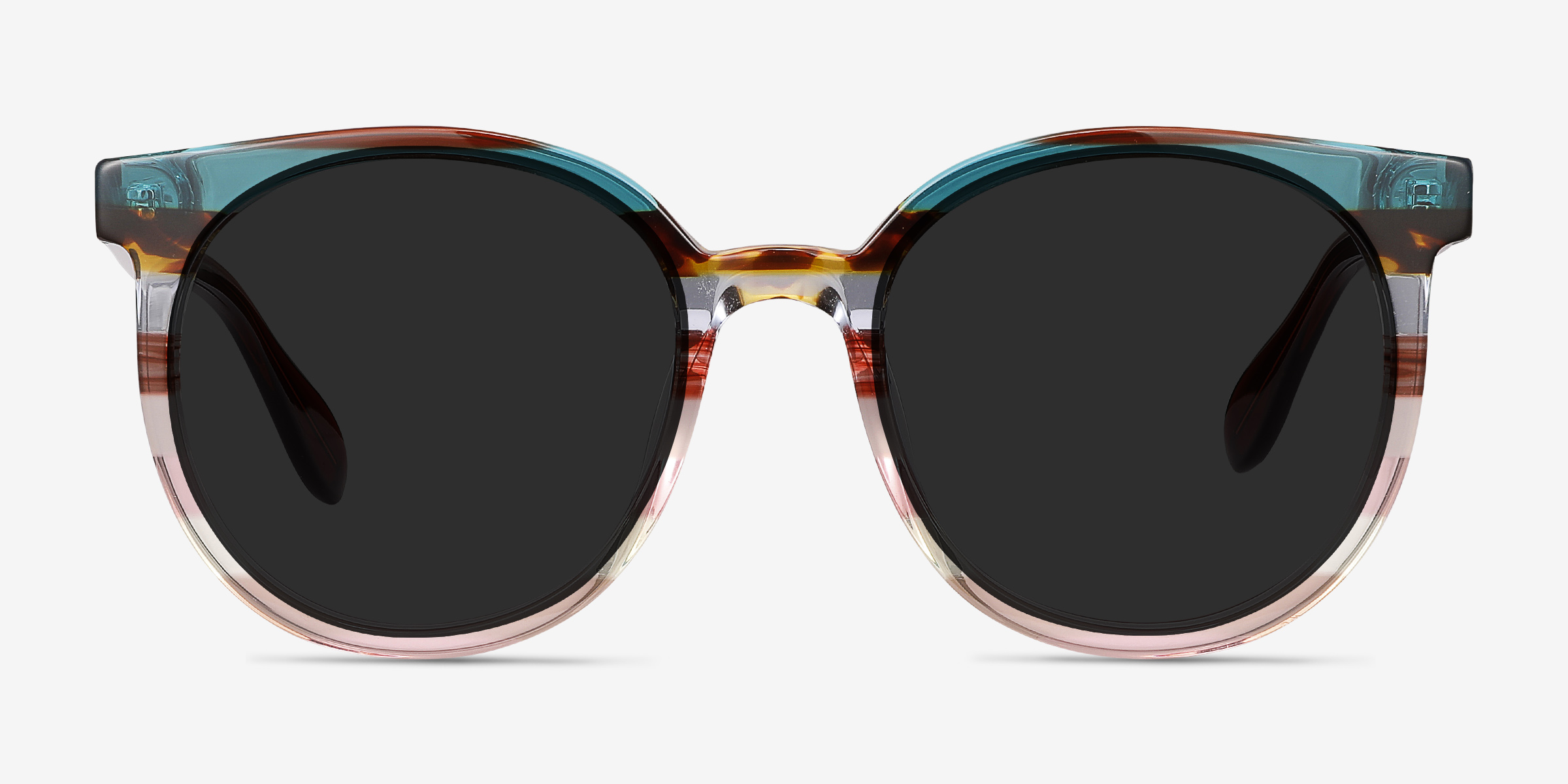 Valence Red Green AcétateSoleil de Lunette de vue d'EyeBuyDirect, Vue de Face