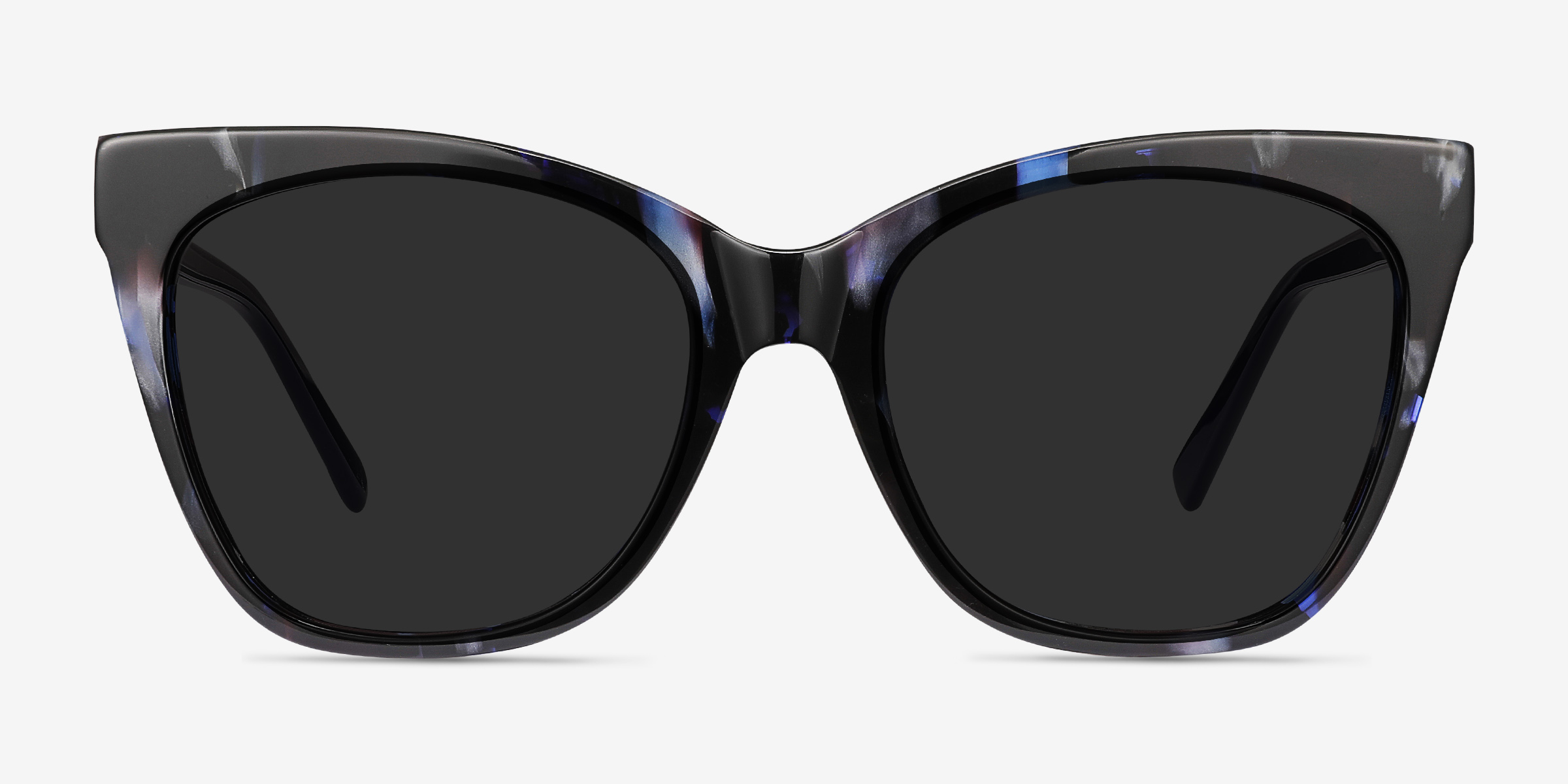 Vamp Blue Floral AcétateSoleil de Lunette de vue d'EyeBuyDirect, Vue de Face