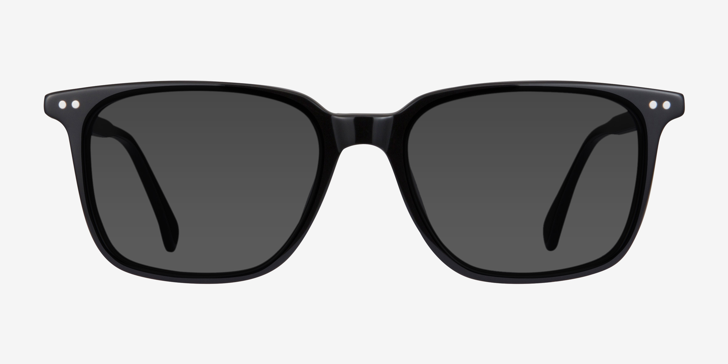 Luck Noir AcétateSoleil de Lunette de vue d'EyeBuyDirect, Vue de Face