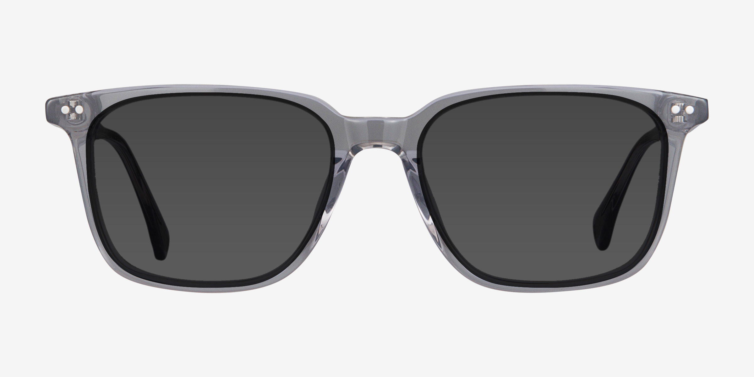 Luck Clear Gray AcétateSoleil de Lunette de vue d'EyeBuyDirect, Vue de Face