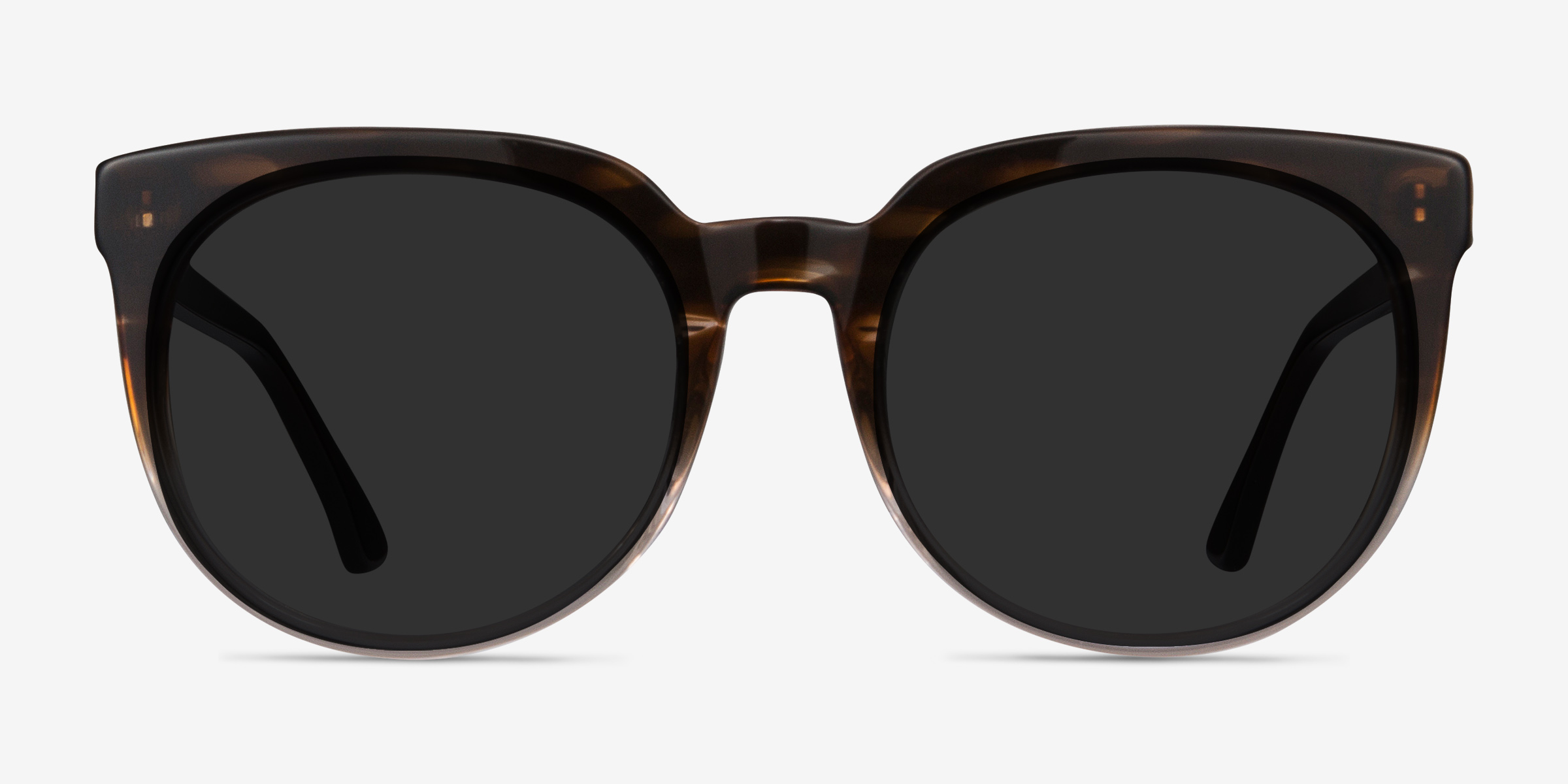 Queen Brown Striped AcétateSoleil de Lunette de vue d'EyeBuyDirect, Vue de Face