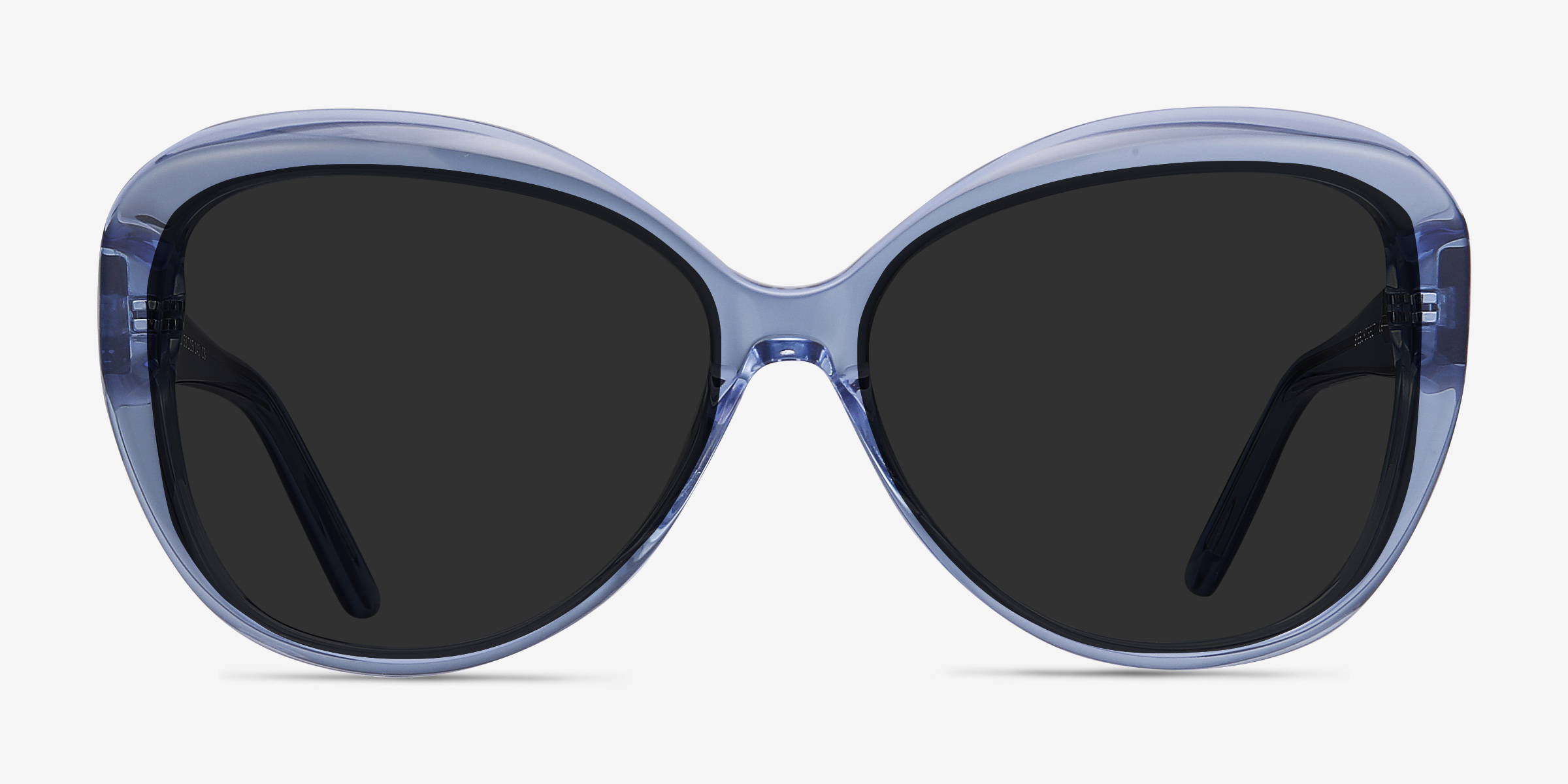 Believe Bleu AcétateSoleil de Lunette de vue d'EyeBuyDirect, Vue de Face