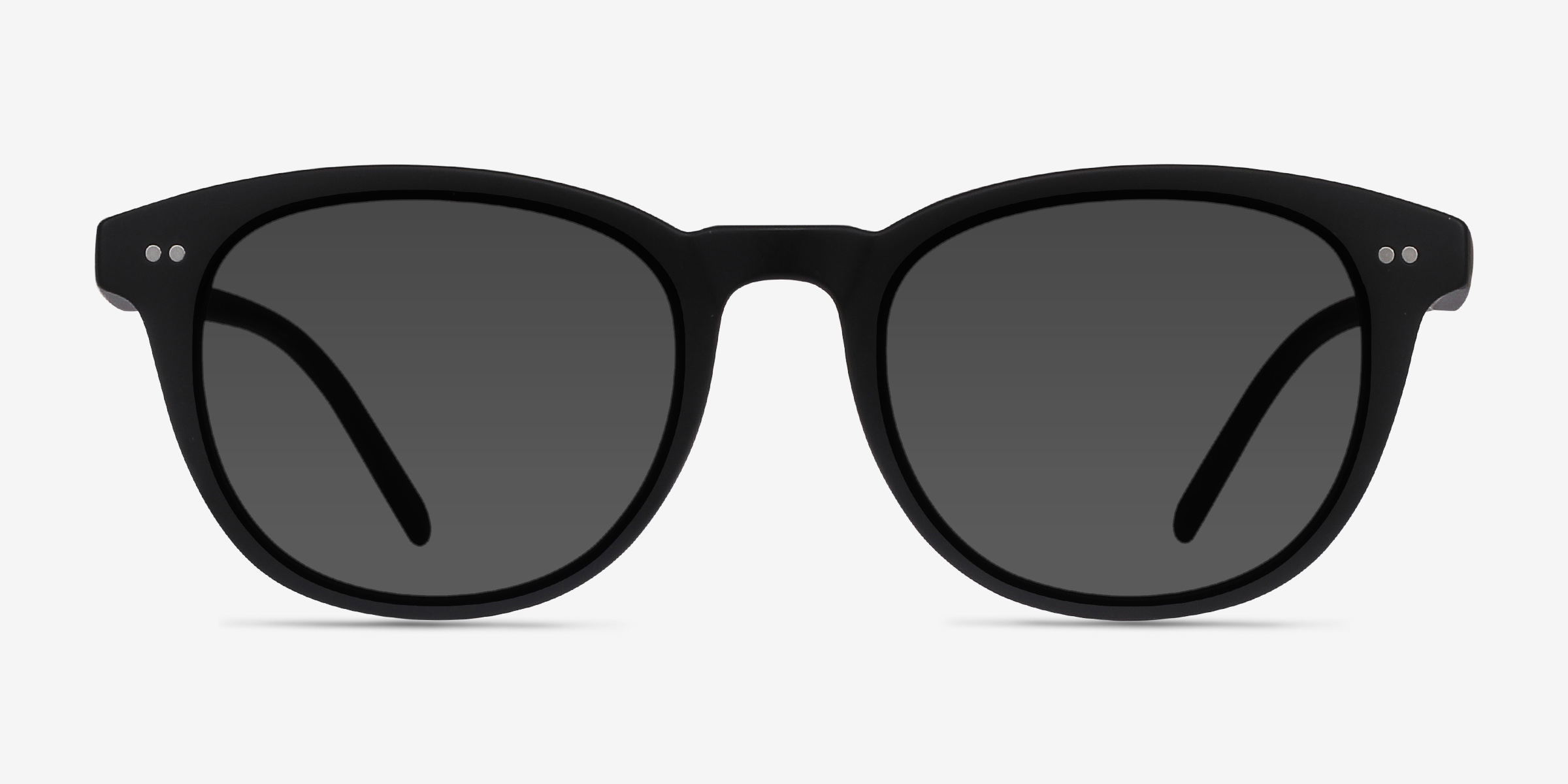 Hidden Noir PlastiqueSoleil de Lunette de vue d'EyeBuyDirect, Vue de Face