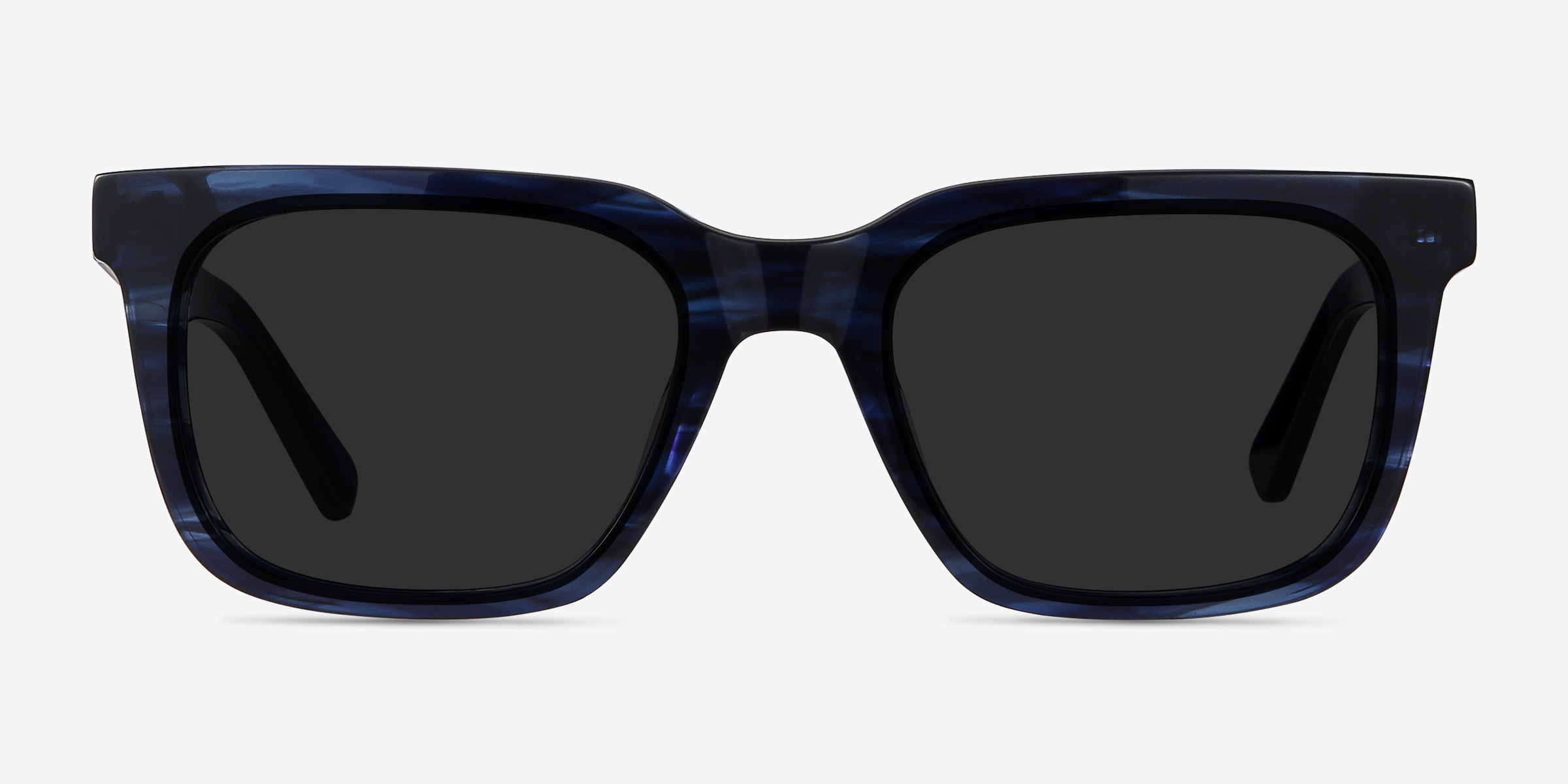 Riddle Blue Striped AcétateSoleil de Lunette de vue d'EyeBuyDirect, Vue de Face