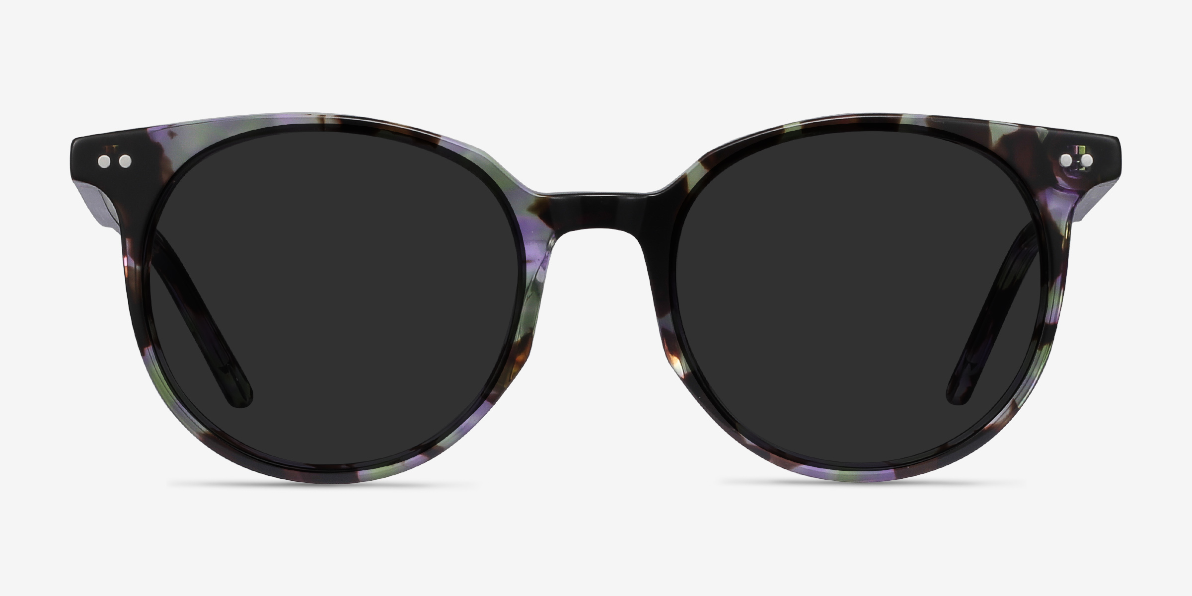 Hideout Purple Tortoise AcétateSoleil de Lunette de vue d'EyeBuyDirect, Vue de Face