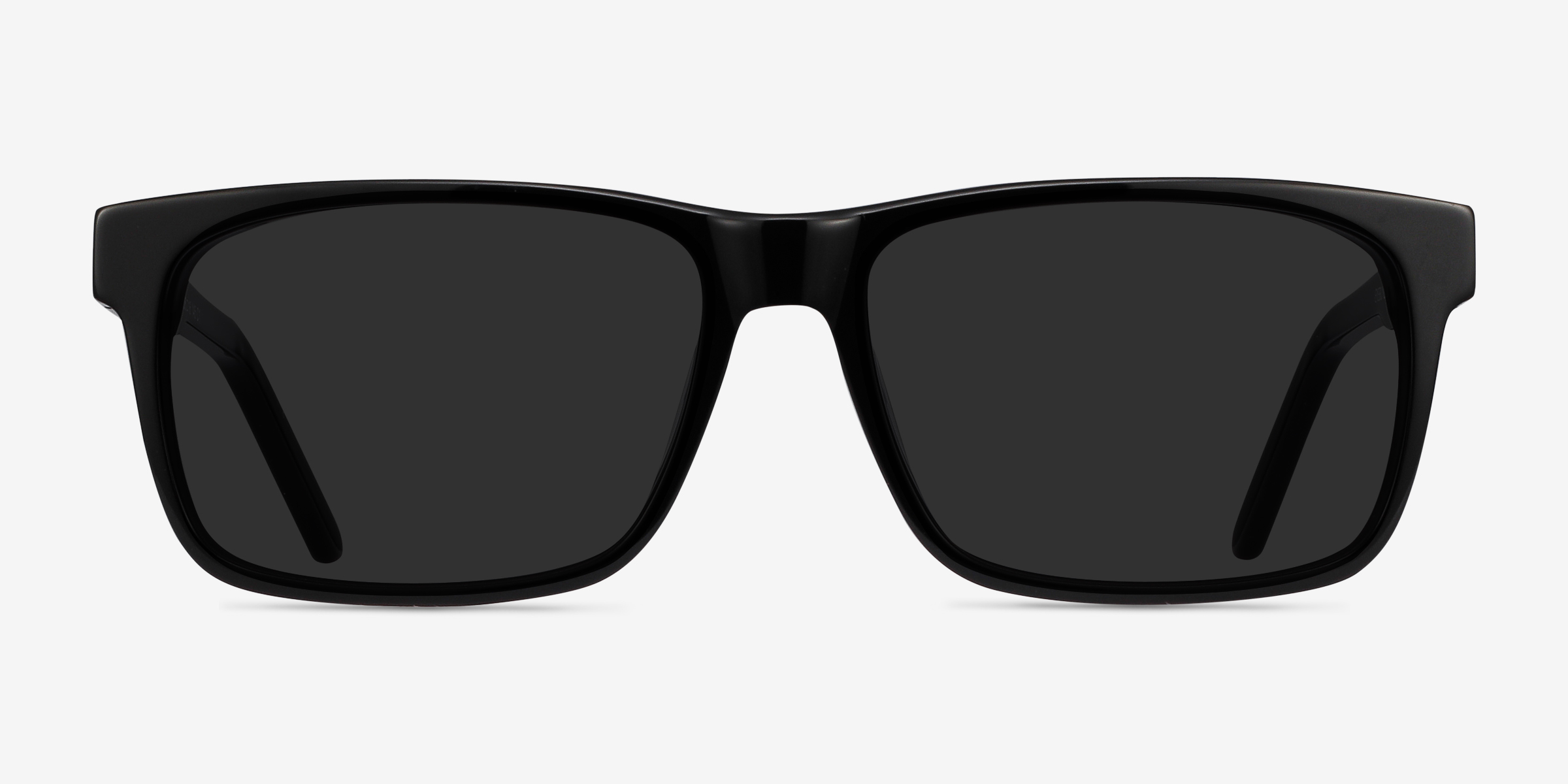 Sun Sydney Noir AcétateSoleil de Lunette de vue d'EyeBuyDirect, Vue de Face