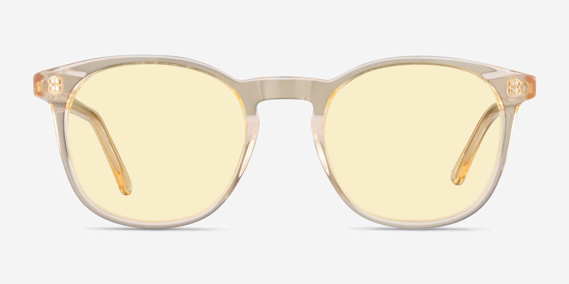 Safari Clear Melon AcétateSoleil de Lunette de vue d'EyeBuyDirect, Vue de Face