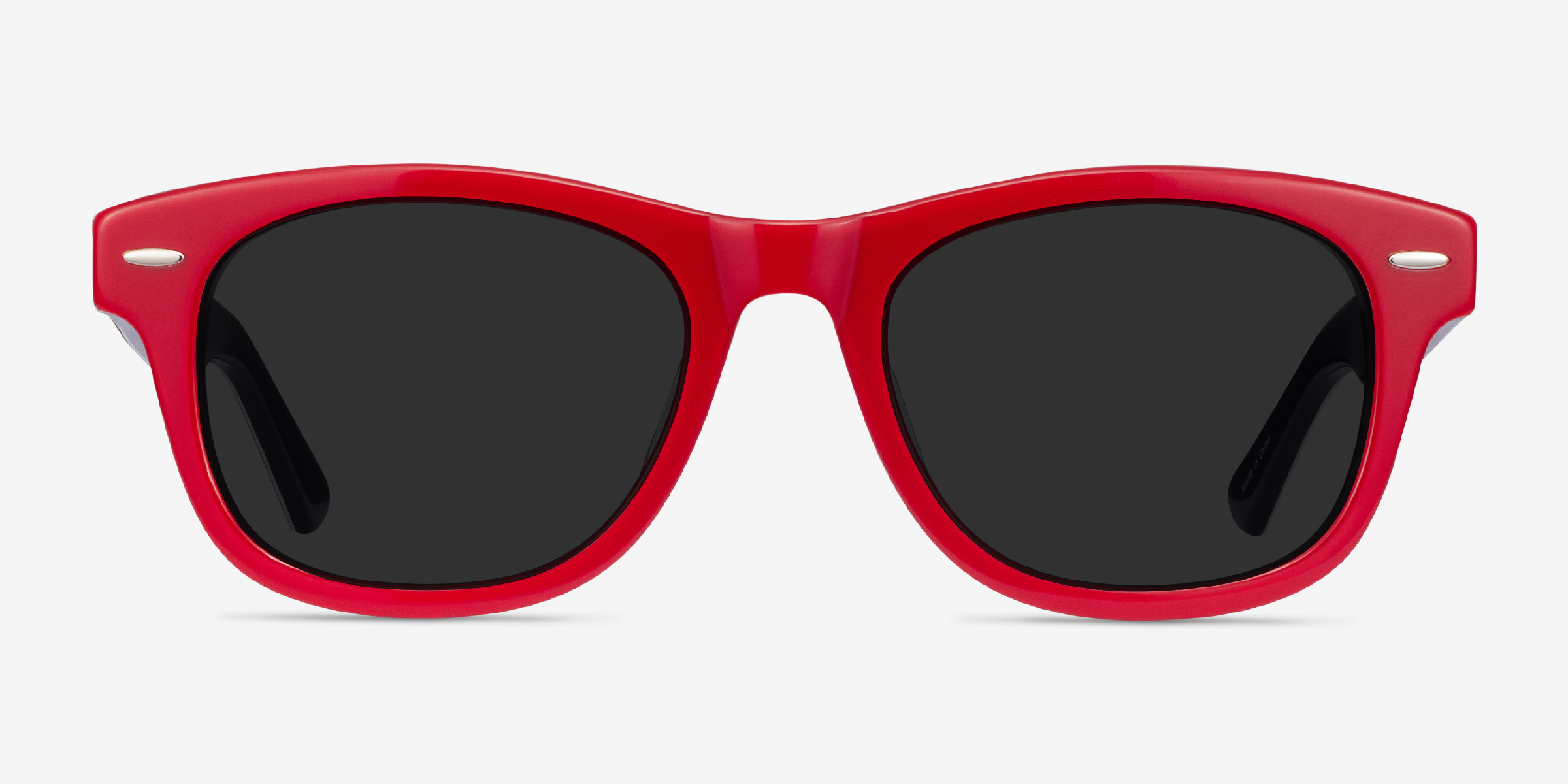 Parade Red & Navy AcétateSoleil de Lunette de vue d'EyeBuyDirect, Vue de Face