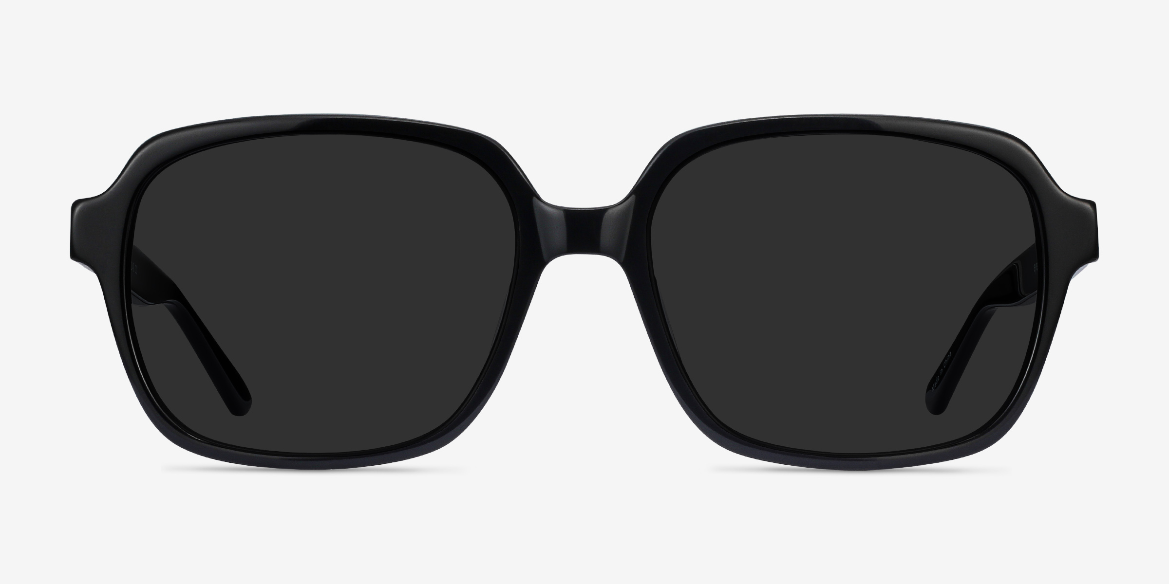 Marlon Noir AcétateSoleil de Lunette de vue d'EyeBuyDirect, Vue de Face