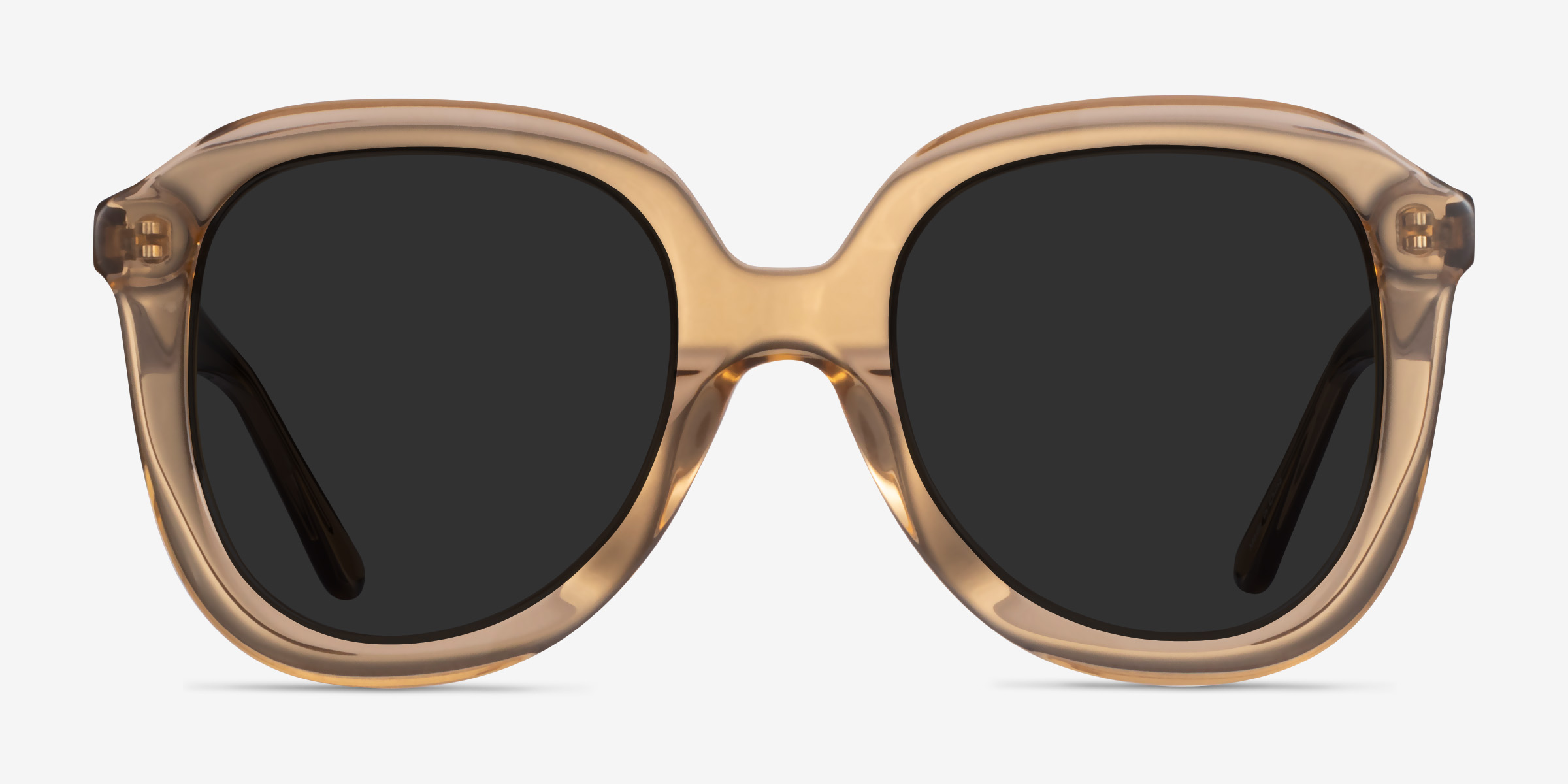 Wendy Clear Brown AcétateSoleil de Lunette de vue d'EyeBuyDirect, Vue de Face