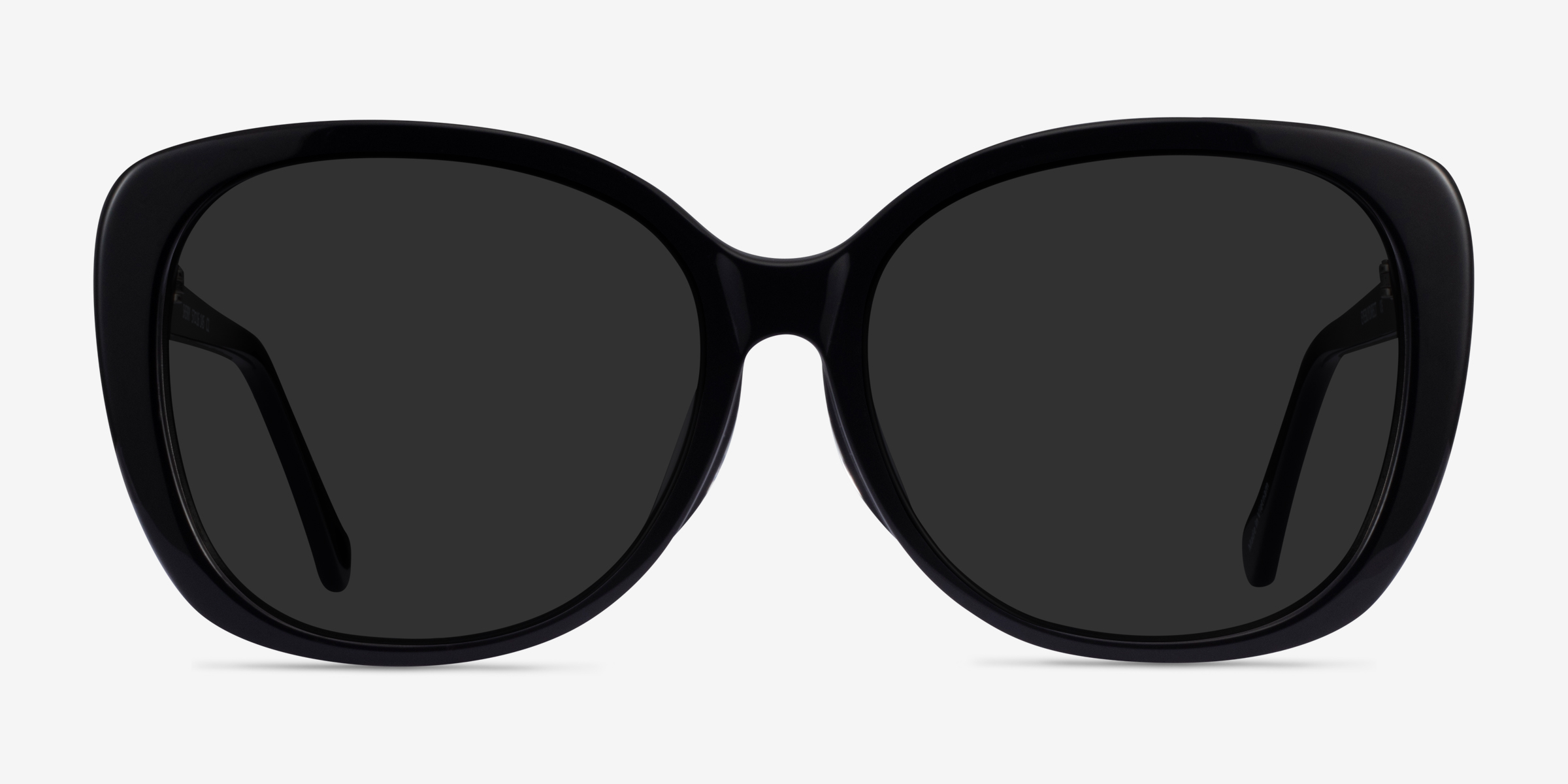 Sherry Noir AcétateSoleil de Lunette de vue d'EyeBuyDirect, Vue de Face