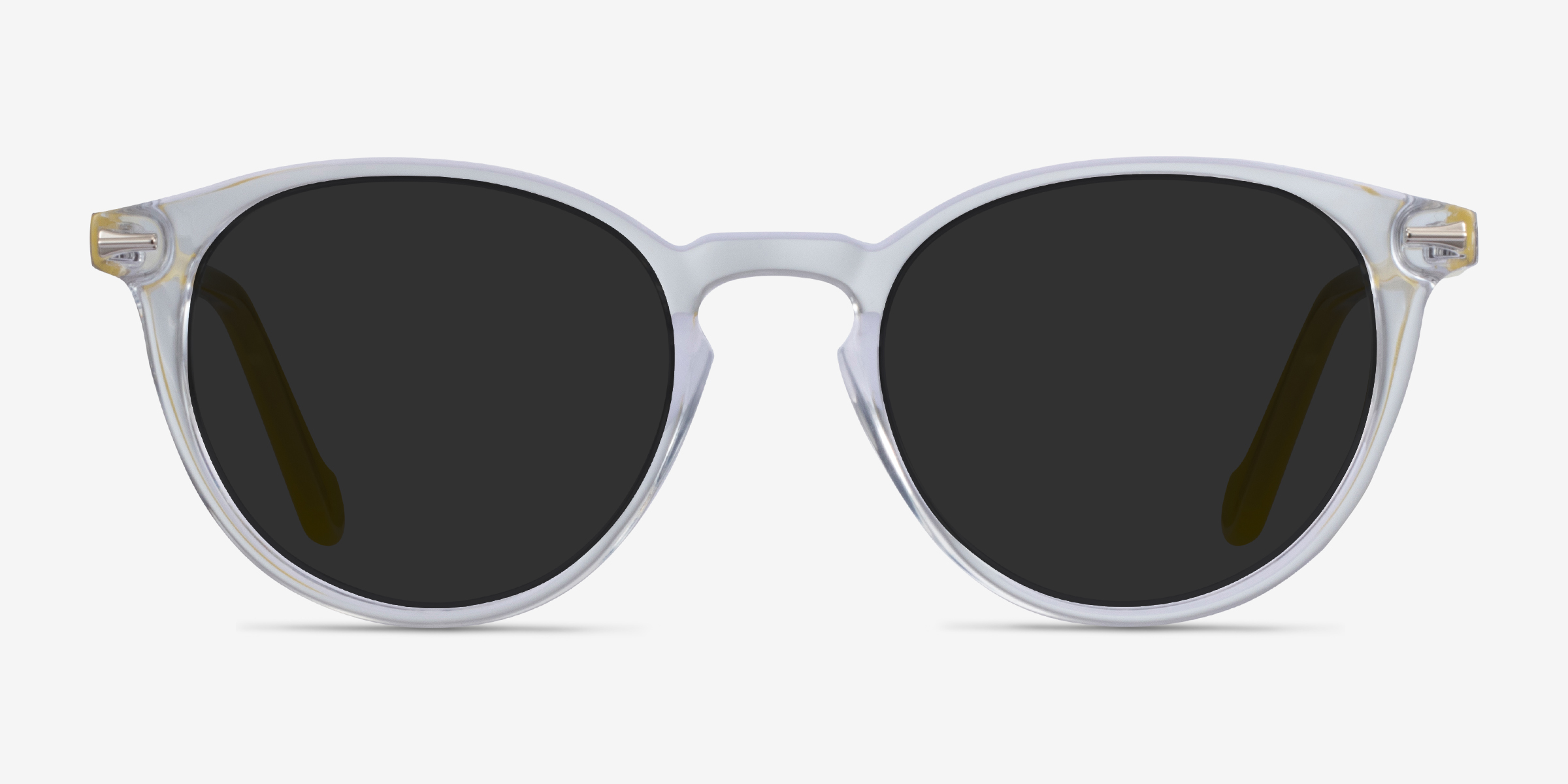 Origami Clear Yellow AcétateSoleil de Lunette de vue d'EyeBuyDirect, Vue de Face