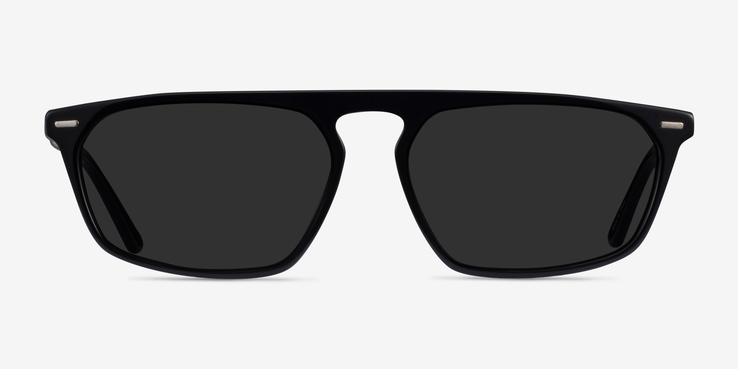 Hernando Noir AcétateSoleil de Lunette de vue d'EyeBuyDirect, Vue de Face