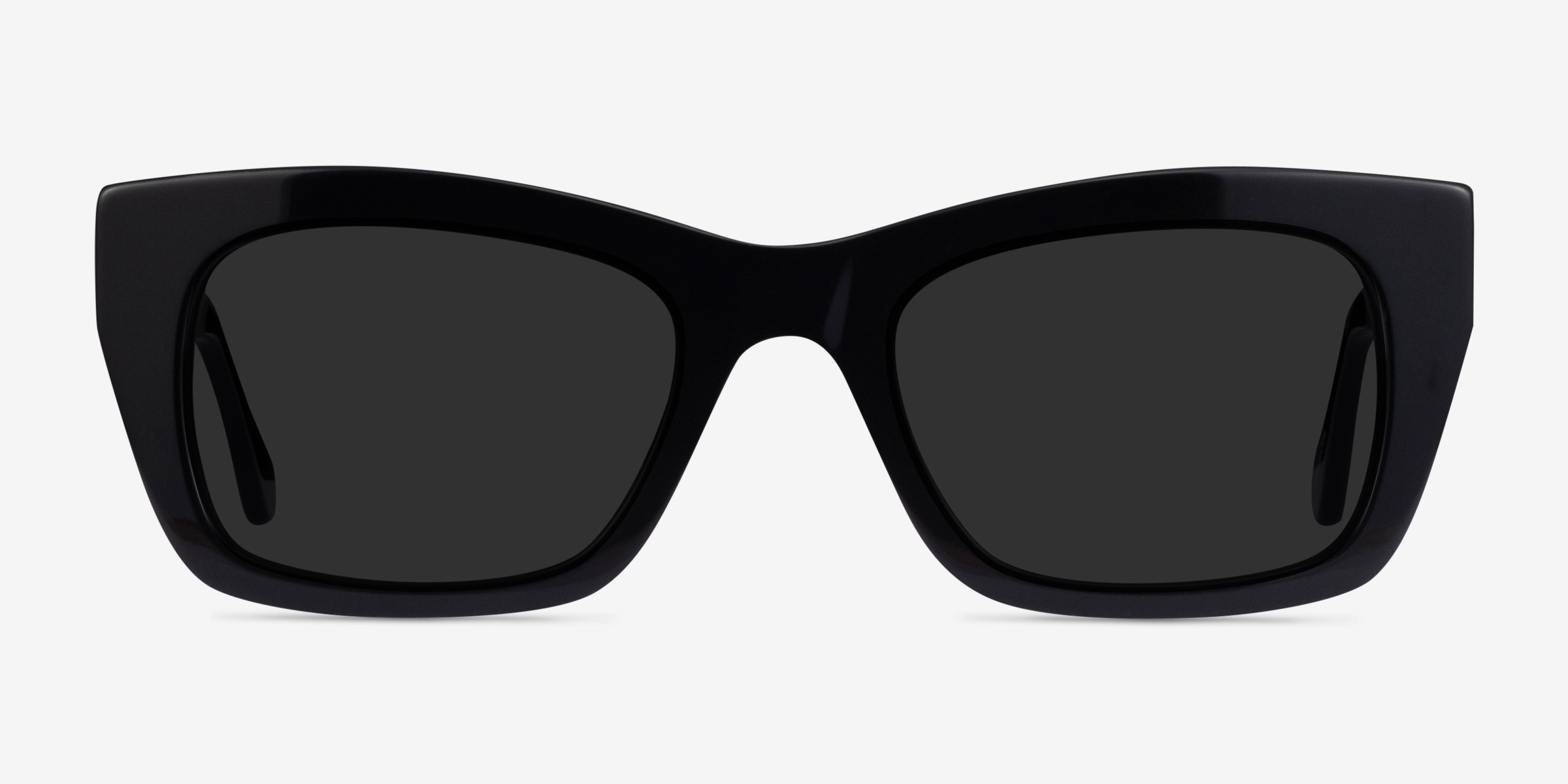 Because Noir AcétateSoleil de Lunette de vue d'EyeBuyDirect, Vue de Face