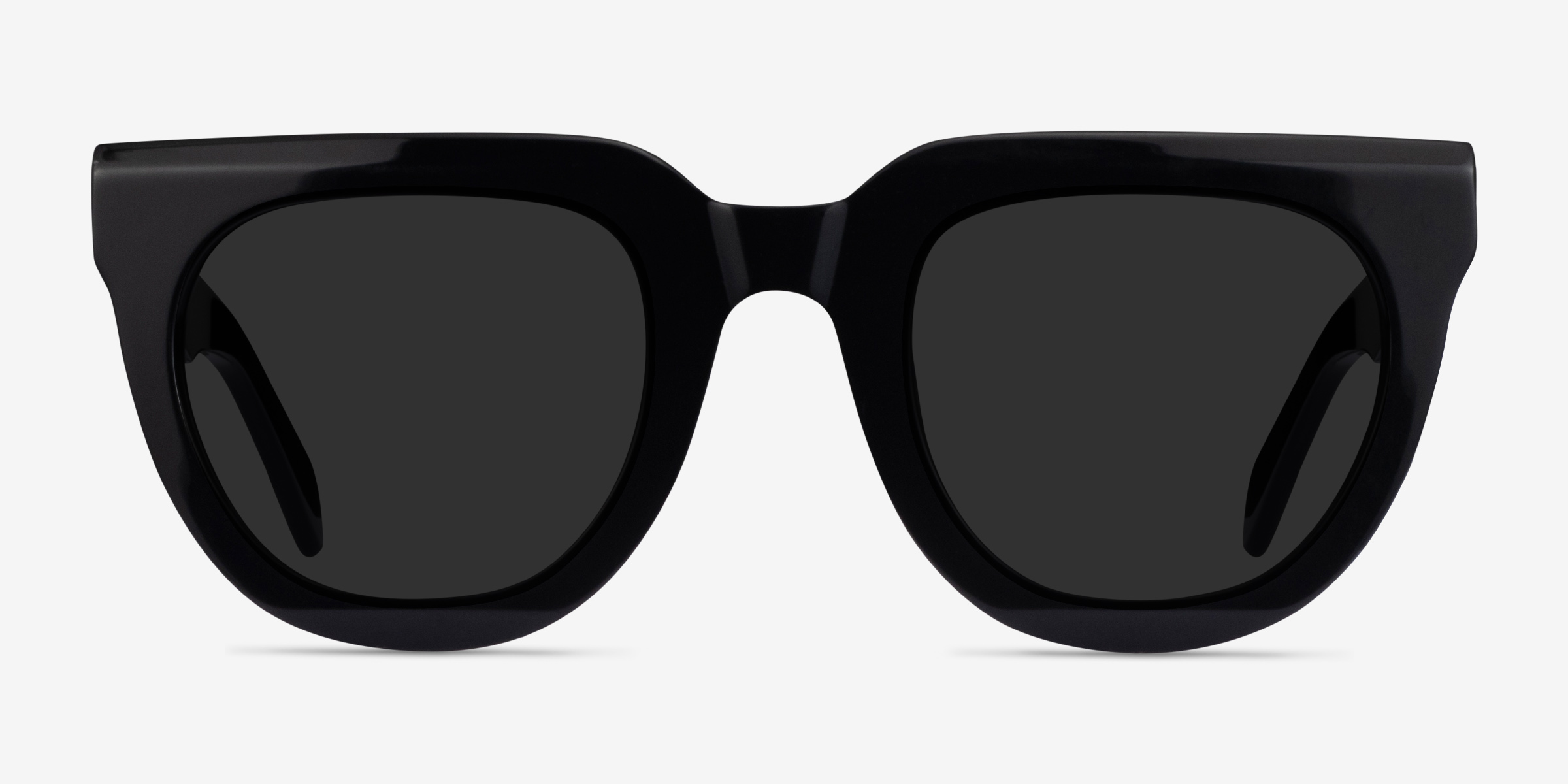 Dali Noir AcétateSoleil de Lunette de vue d'EyeBuyDirect, Vue de Face