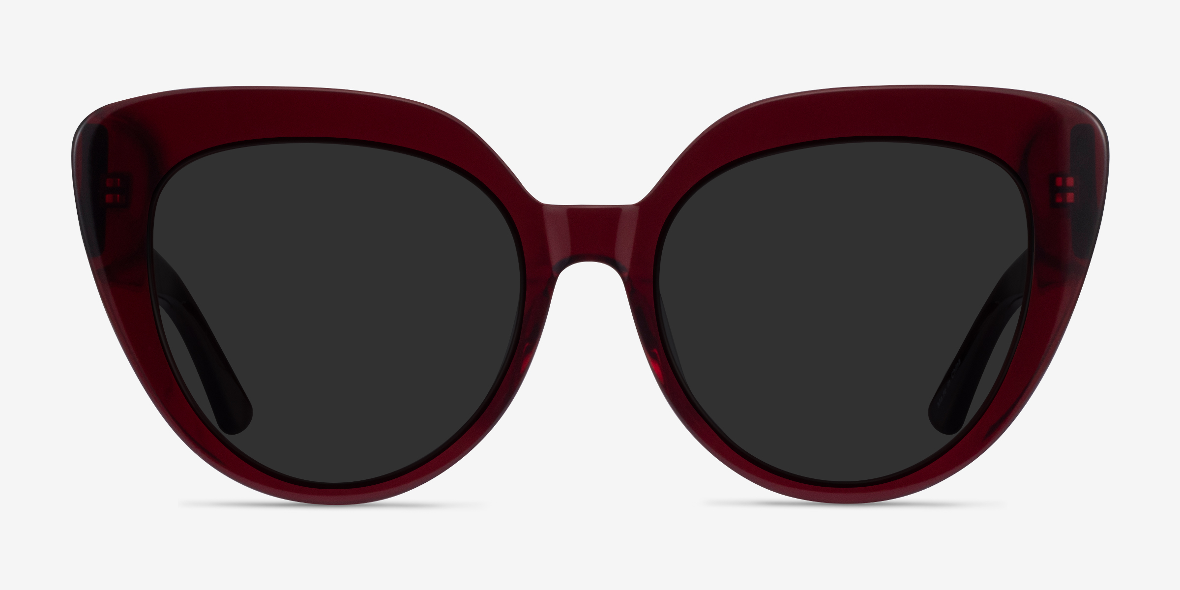 Santa Monica Burgundy AcétateSoleil de Lunette de vue d'EyeBuyDirect, Vue de Face