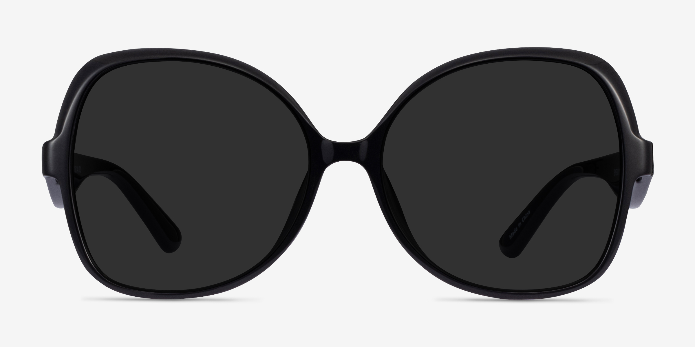 Paradise Noir PlastiqueSoleil de Lunette de vue d'EyeBuyDirect, Vue de Face