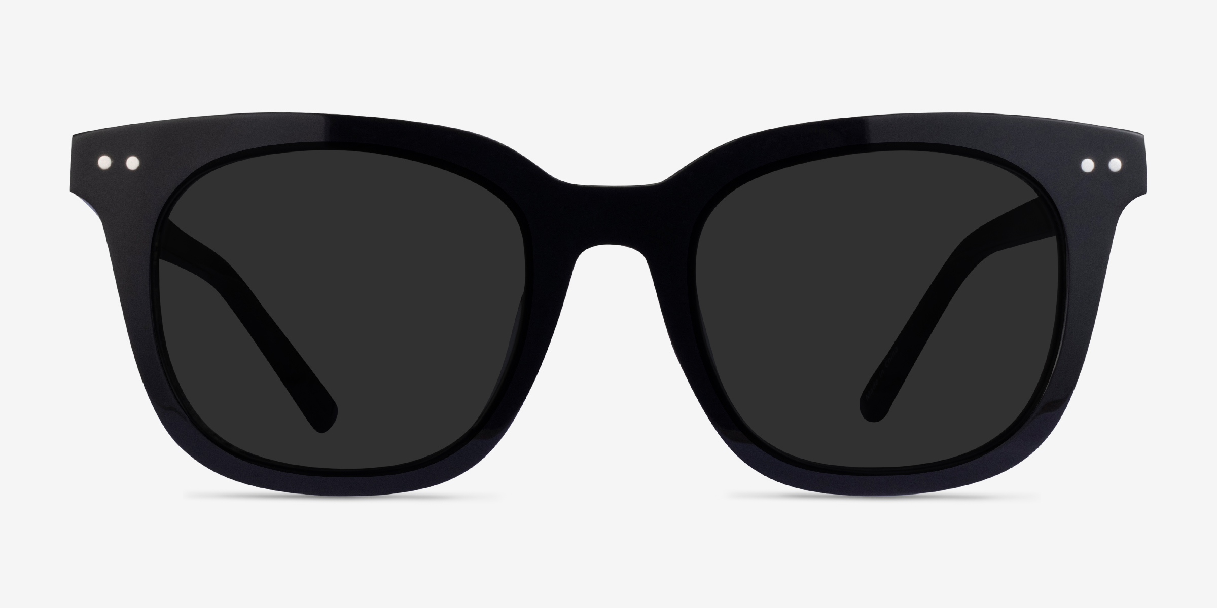 Welcome Noir AcétateSoleil de Lunette de vue d'EyeBuyDirect, Vue de Face