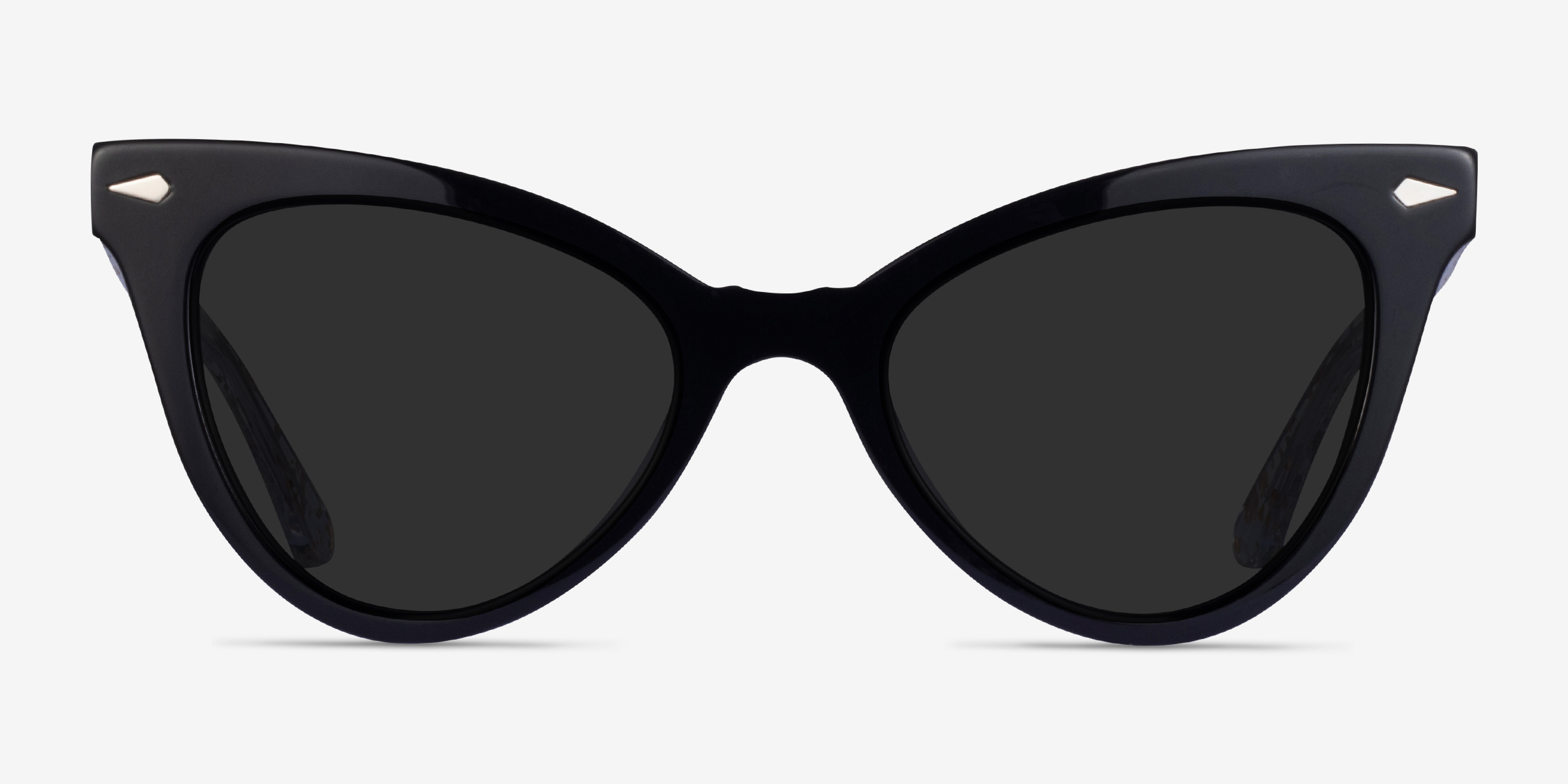 Take Black Clear Gold AcétateSoleil de Lunette de vue d'EyeBuyDirect, Vue de Face