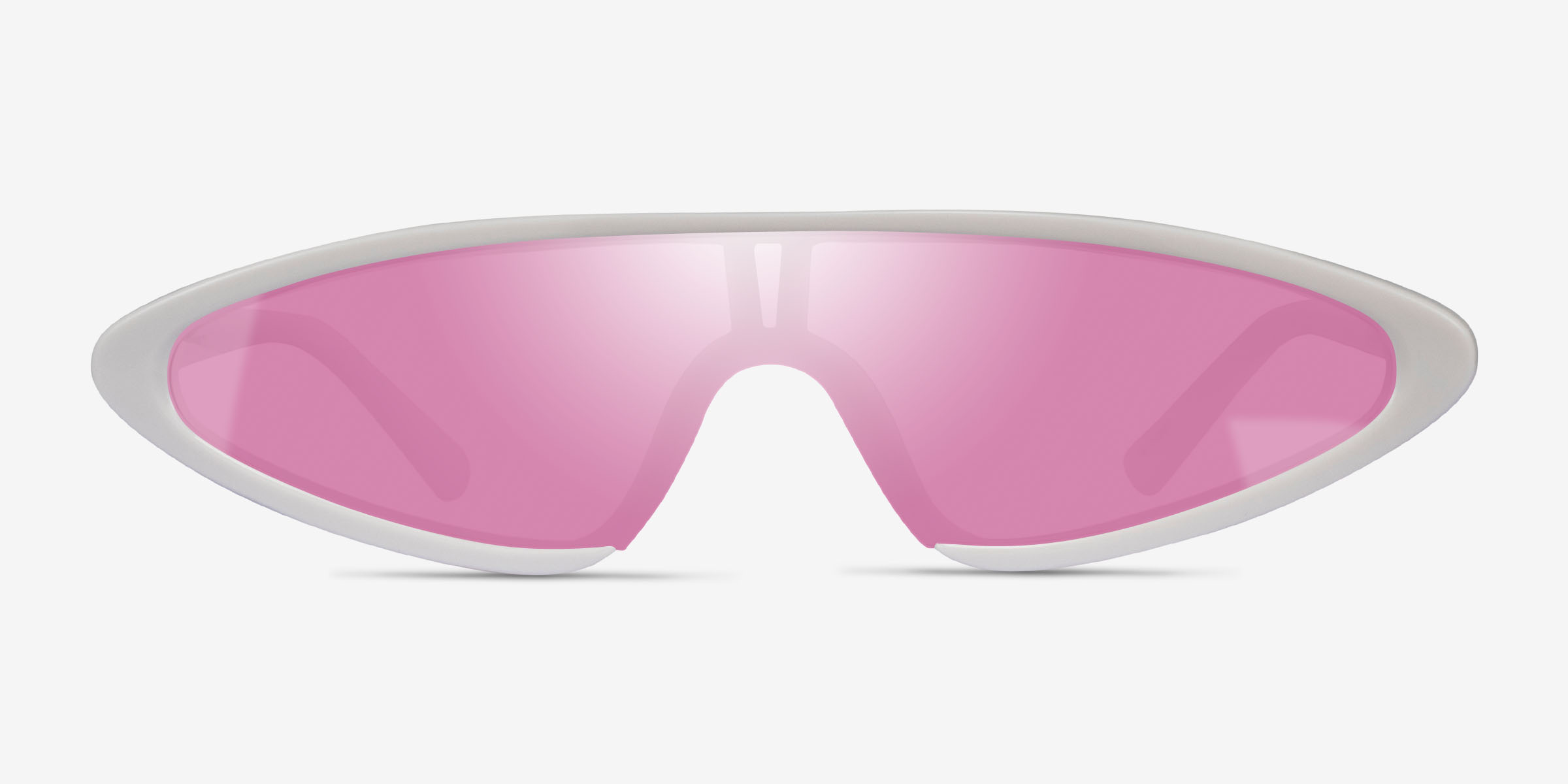 Sonic Blanche PlastiqueSoleil de Lunette de vue d'EyeBuyDirect, Vue de Face