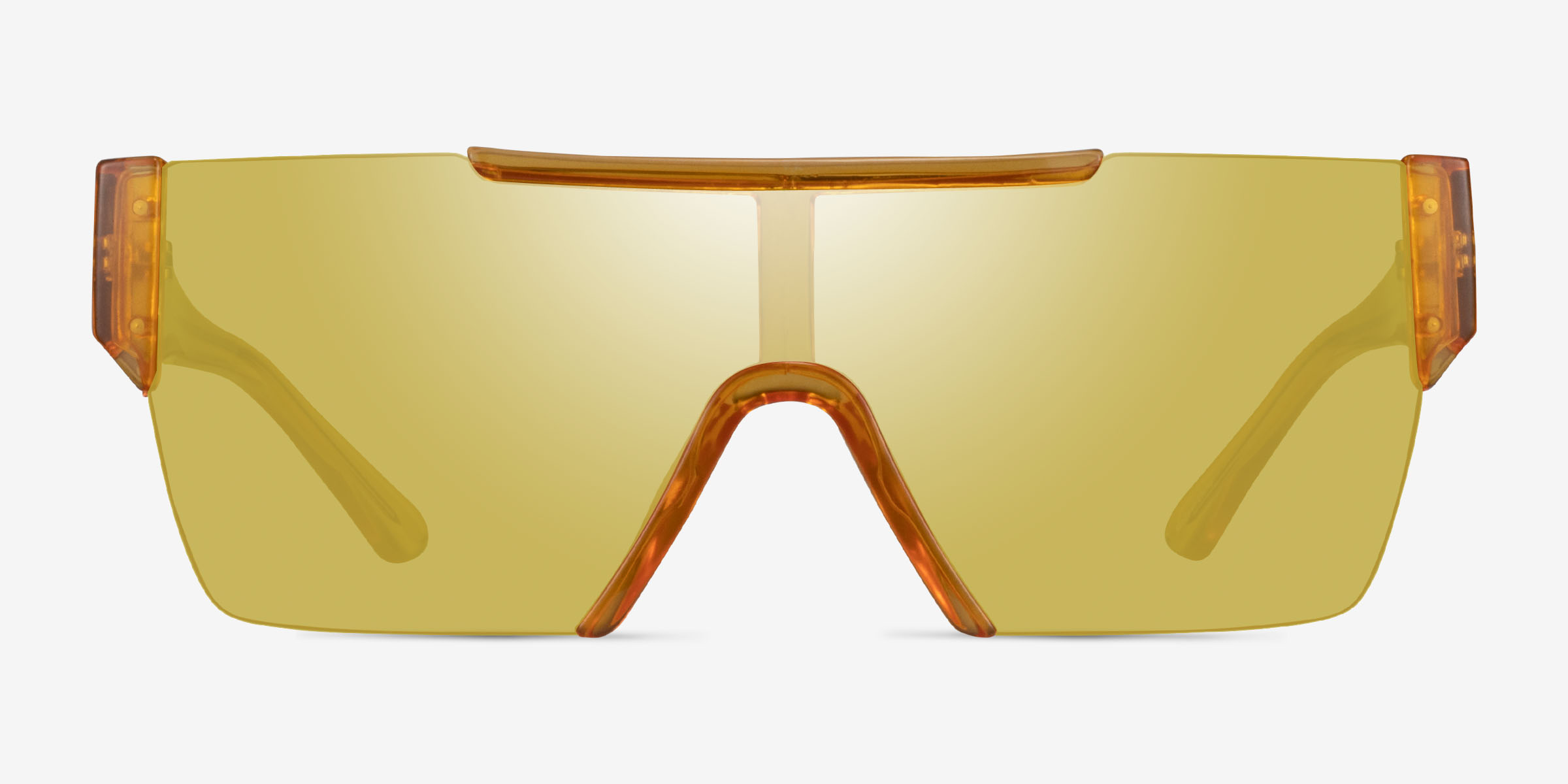 Striata Clear Yellow PlastiqueSoleil de Lunette de vue d'EyeBuyDirect, Vue de Face