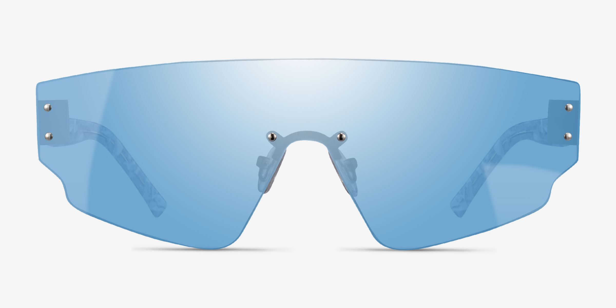 Cybernetic Blue Floral AcétateSoleil de Lunette de vue d'EyeBuyDirect, Vue de Face