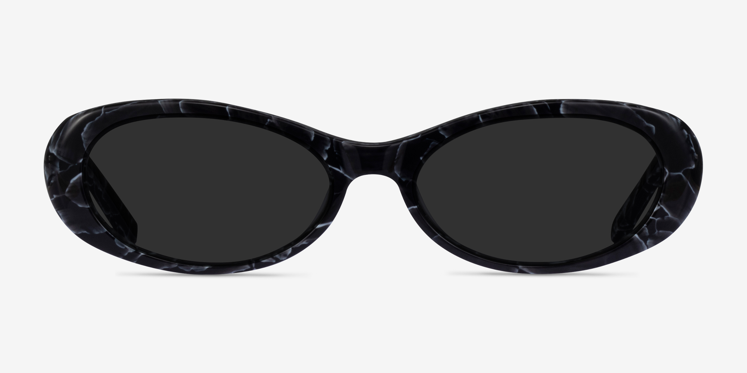 Perrin Black White AcétateSoleil de Lunette de vue d'EyeBuyDirect, Vue de Face