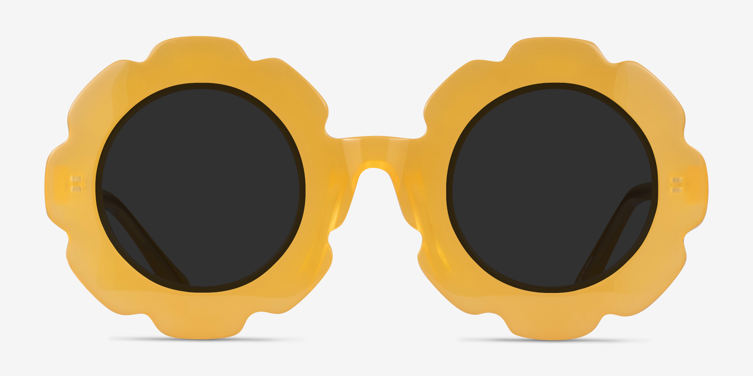 Curious Clear Yellow AcétateSoleil de Lunette de vue d'EyeBuyDirect, Vue de Face