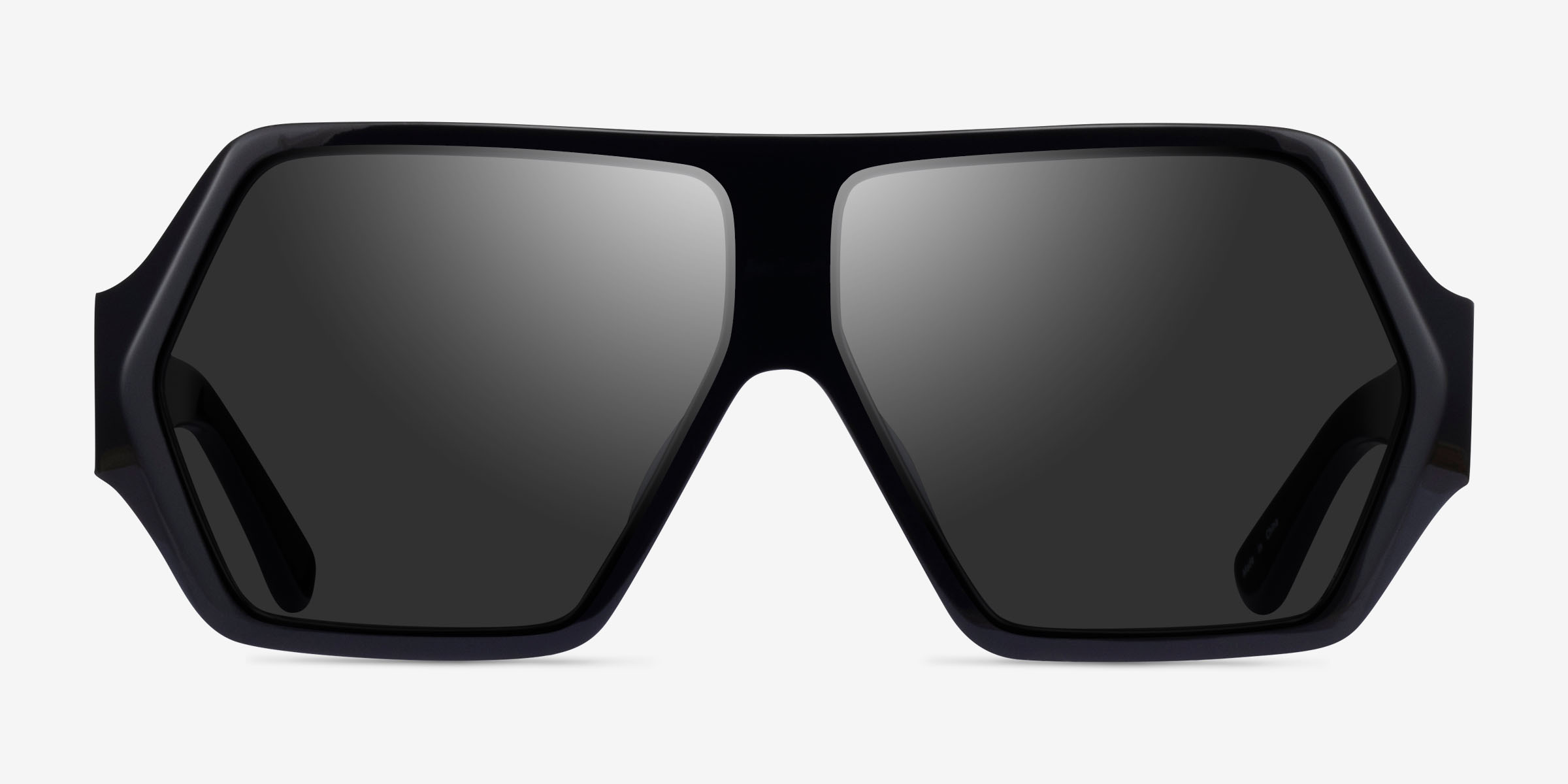 Boomtown Black AcétateSoleil de Lunette de vue d'EyeBuyDirect, Vue de Face